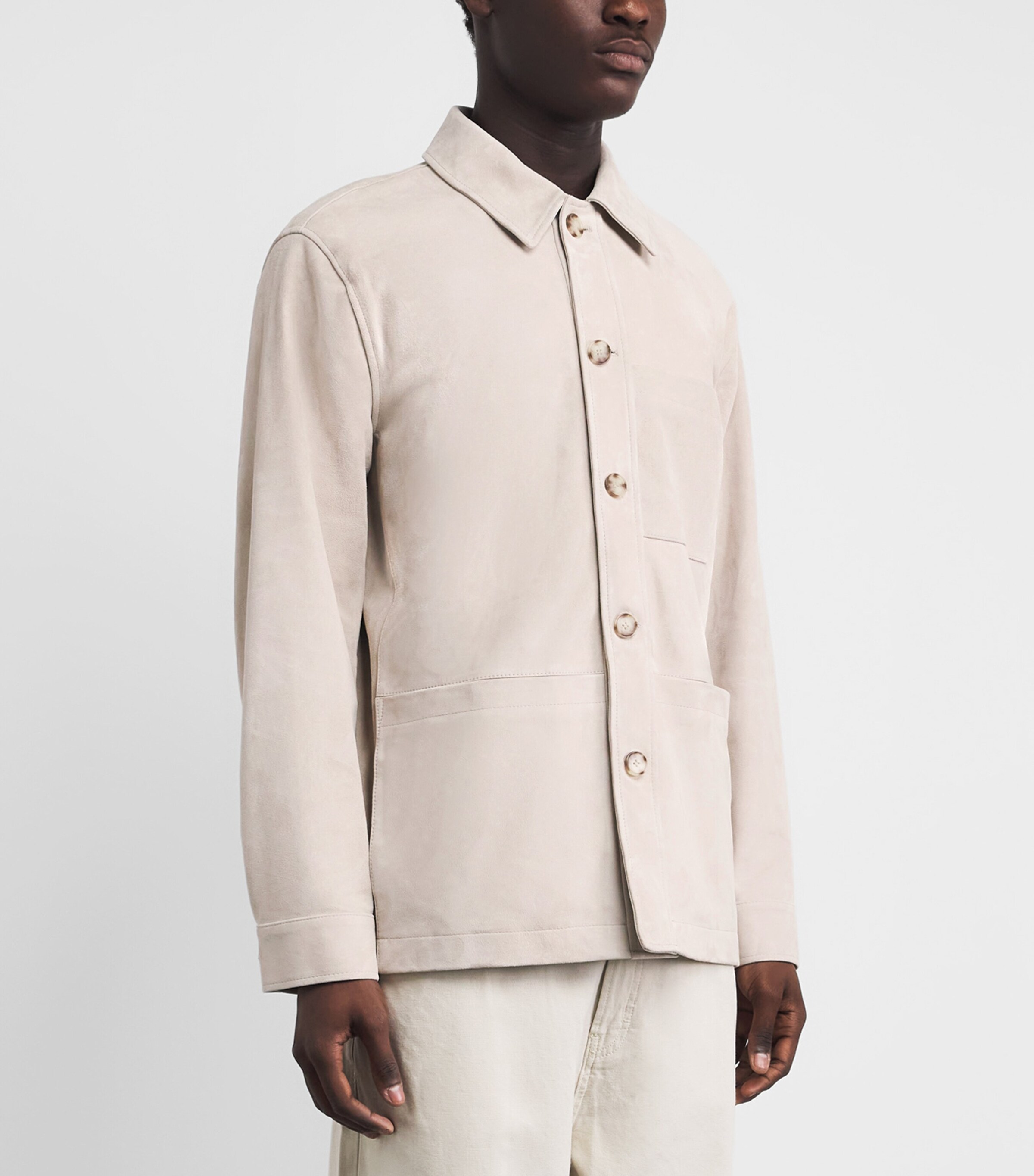 Vince Mens Suede Chore Jacket Image 4