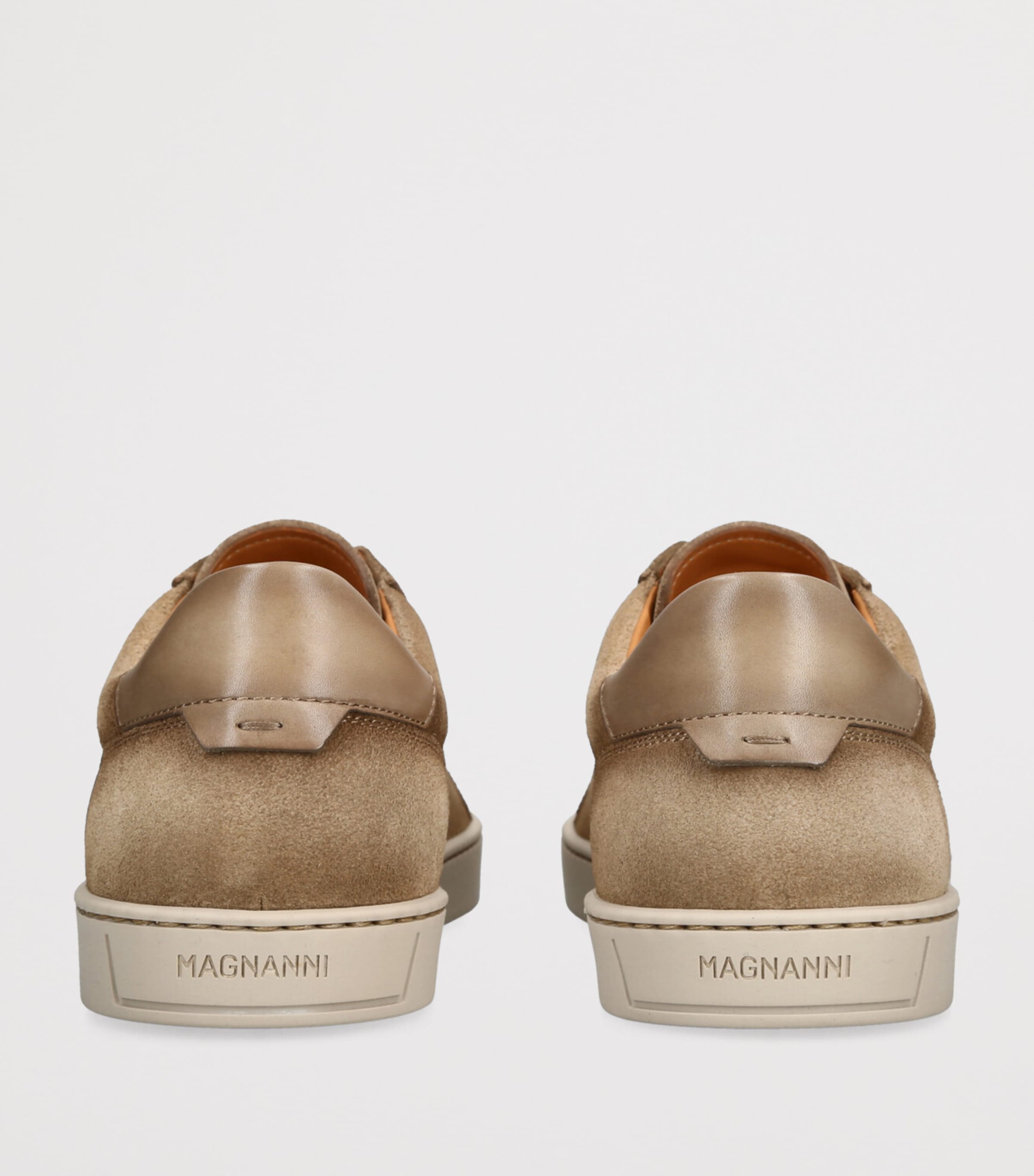 Magnanni Leather Slip-On Sneakers Beige Image 2