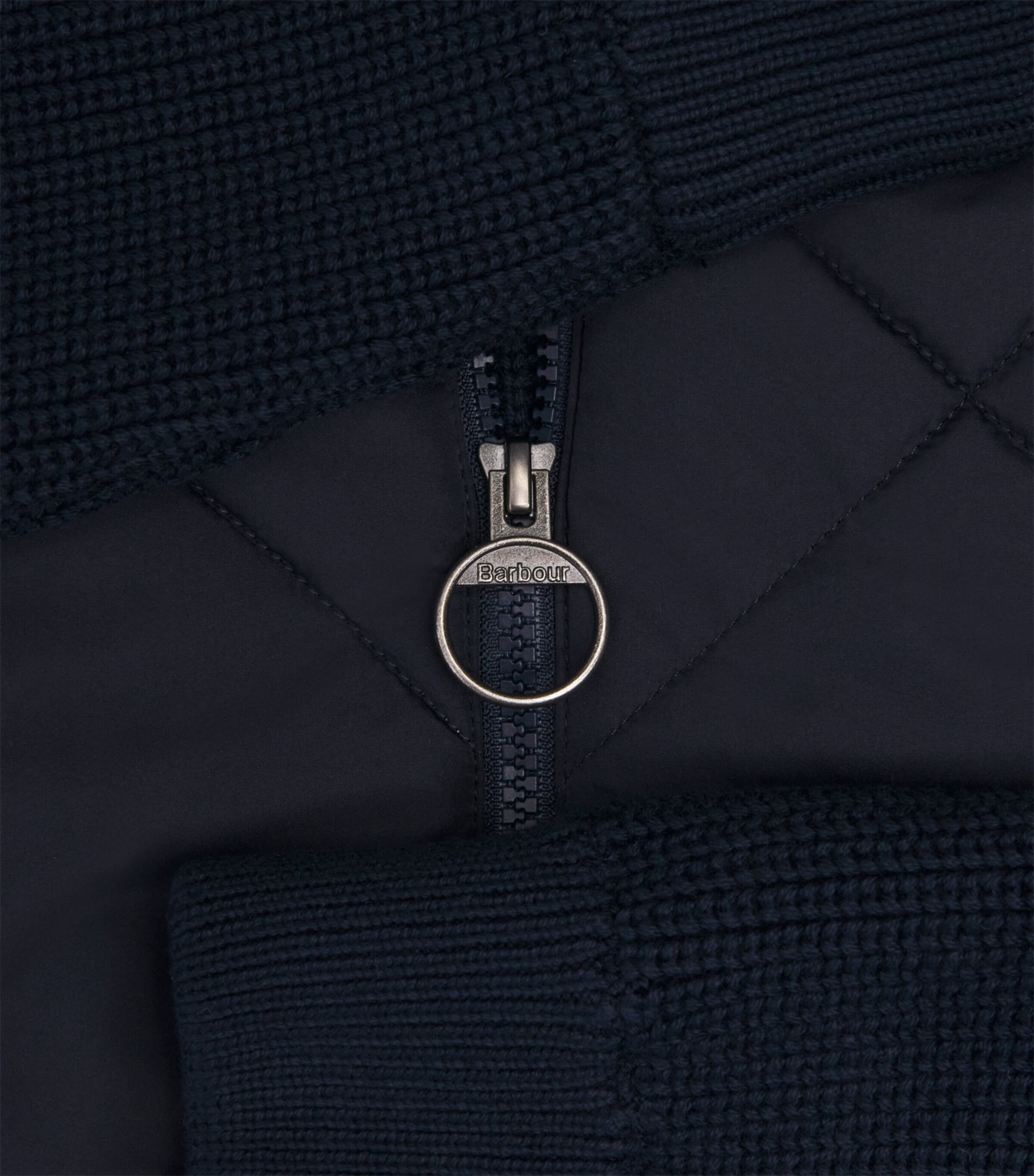 Barbour Mens Knitted Quilted Newland Jacket Navy Image 5
