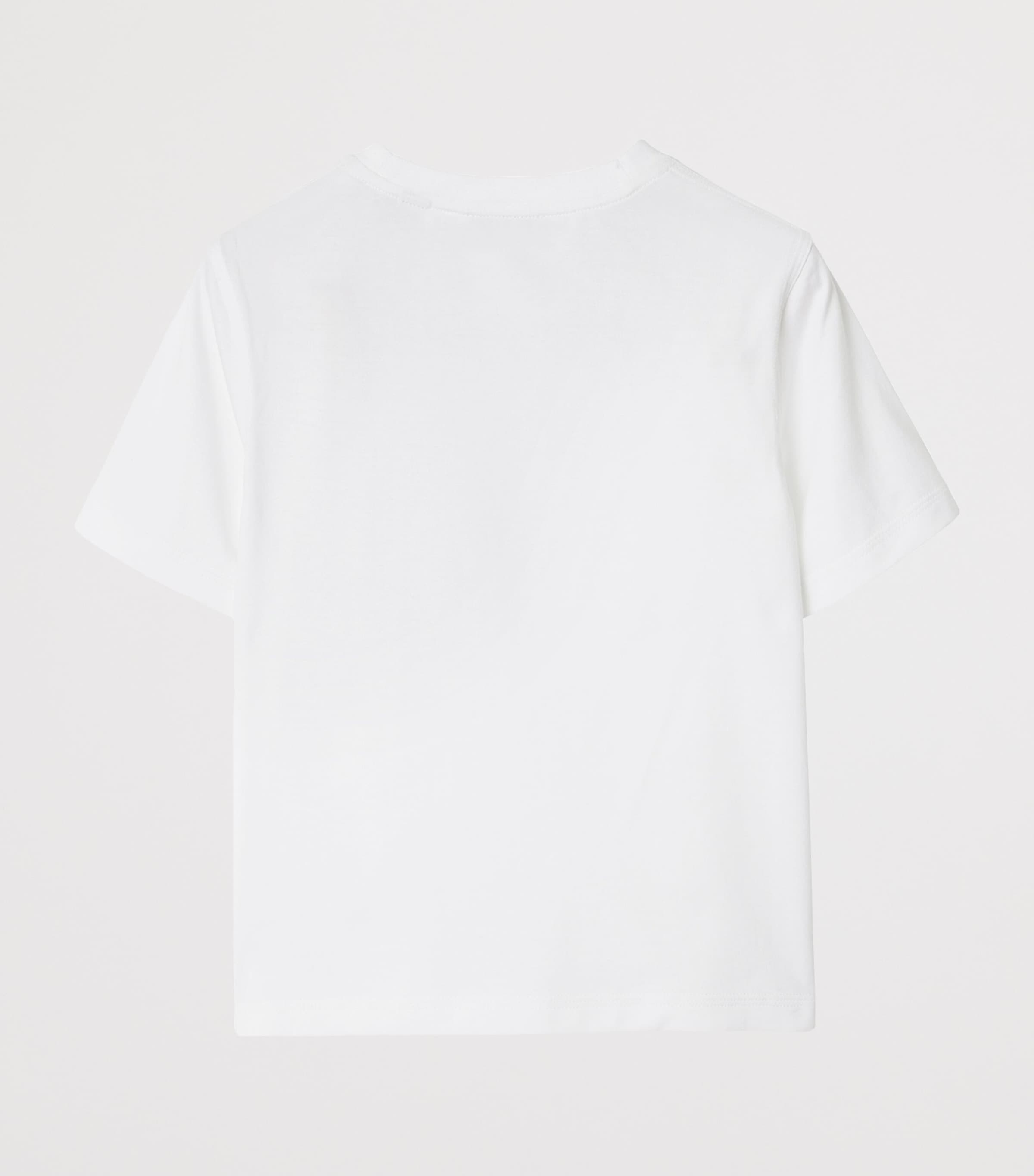 Cotton Check-Label T-Shirt (3-12 Years) WHITE Image 2