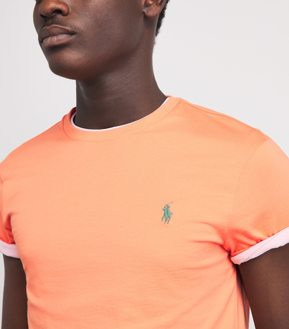 Polo Ralph Lauren Mens Cotton Custom Slim-Fit T-Shirt Pompano Image 3