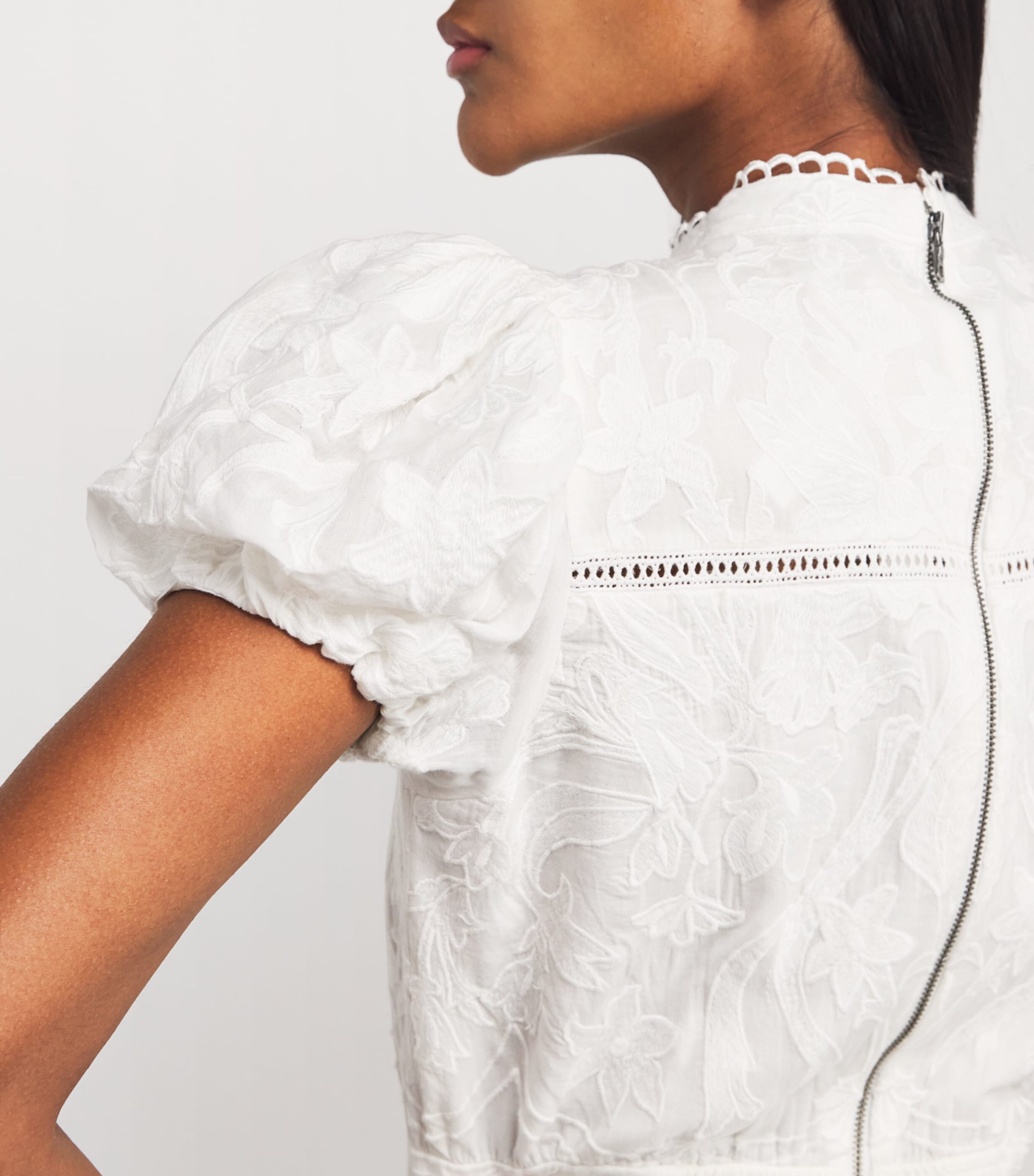 Cotton Loryn Mini Dress A127 OFF WHITE Image 6