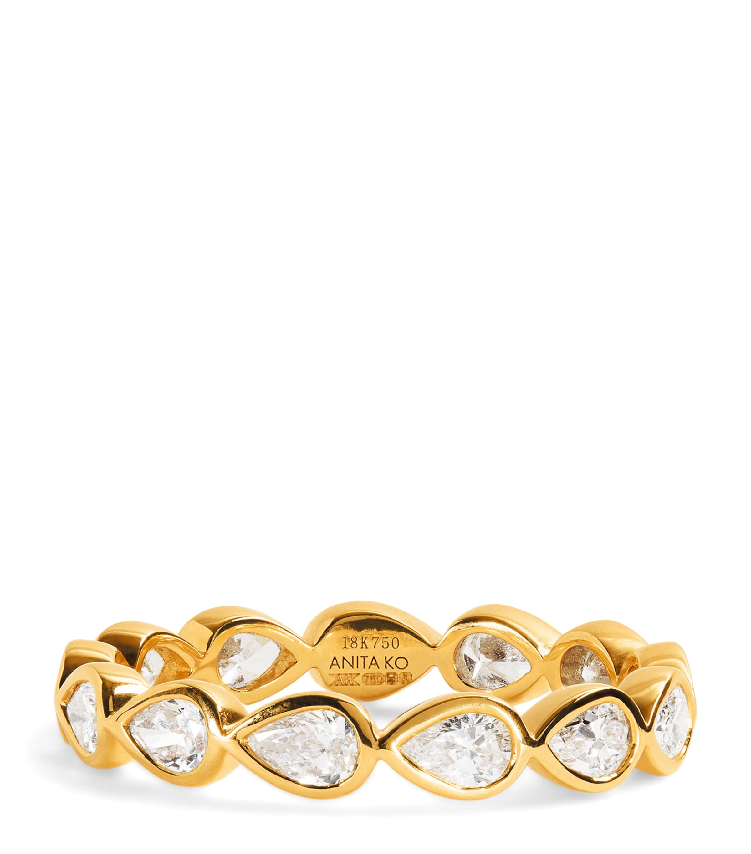 Anita Ko Yellow Gold And Diamond Bezeled Ring In Gold