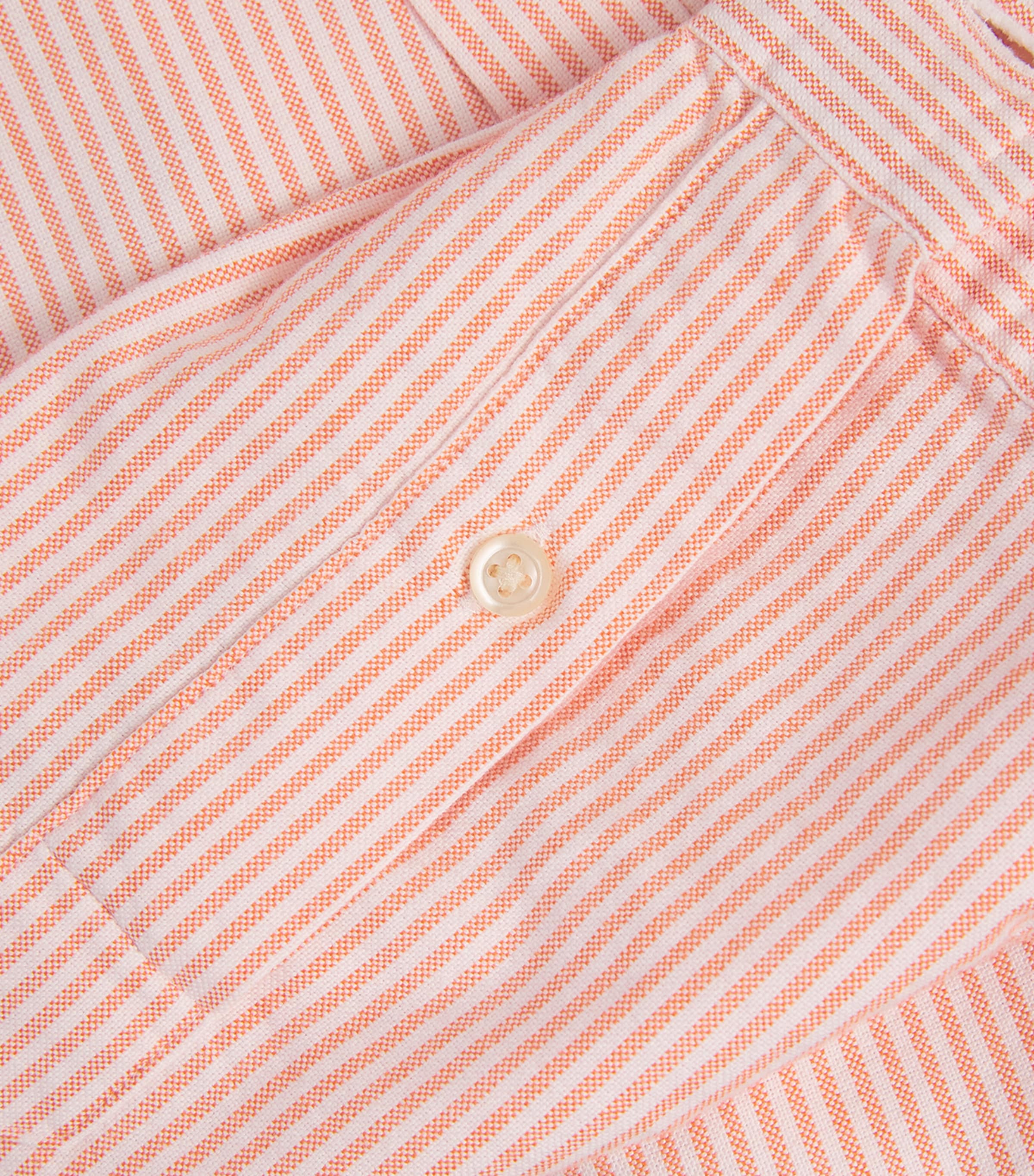 Custom Fit Stripe Oxford Shirt ORANGE WHITE Image 5