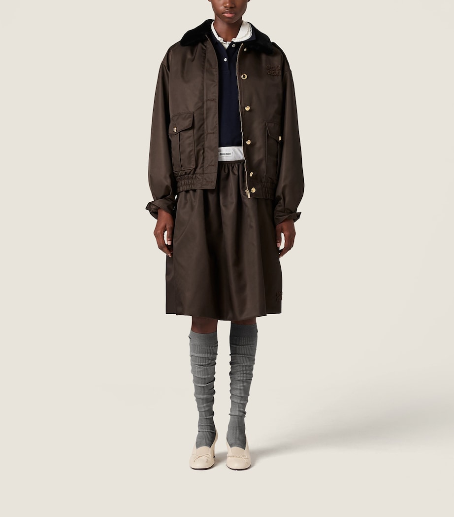 Miu Miu Womens Technical Gazar Bomber Jacket Image 2