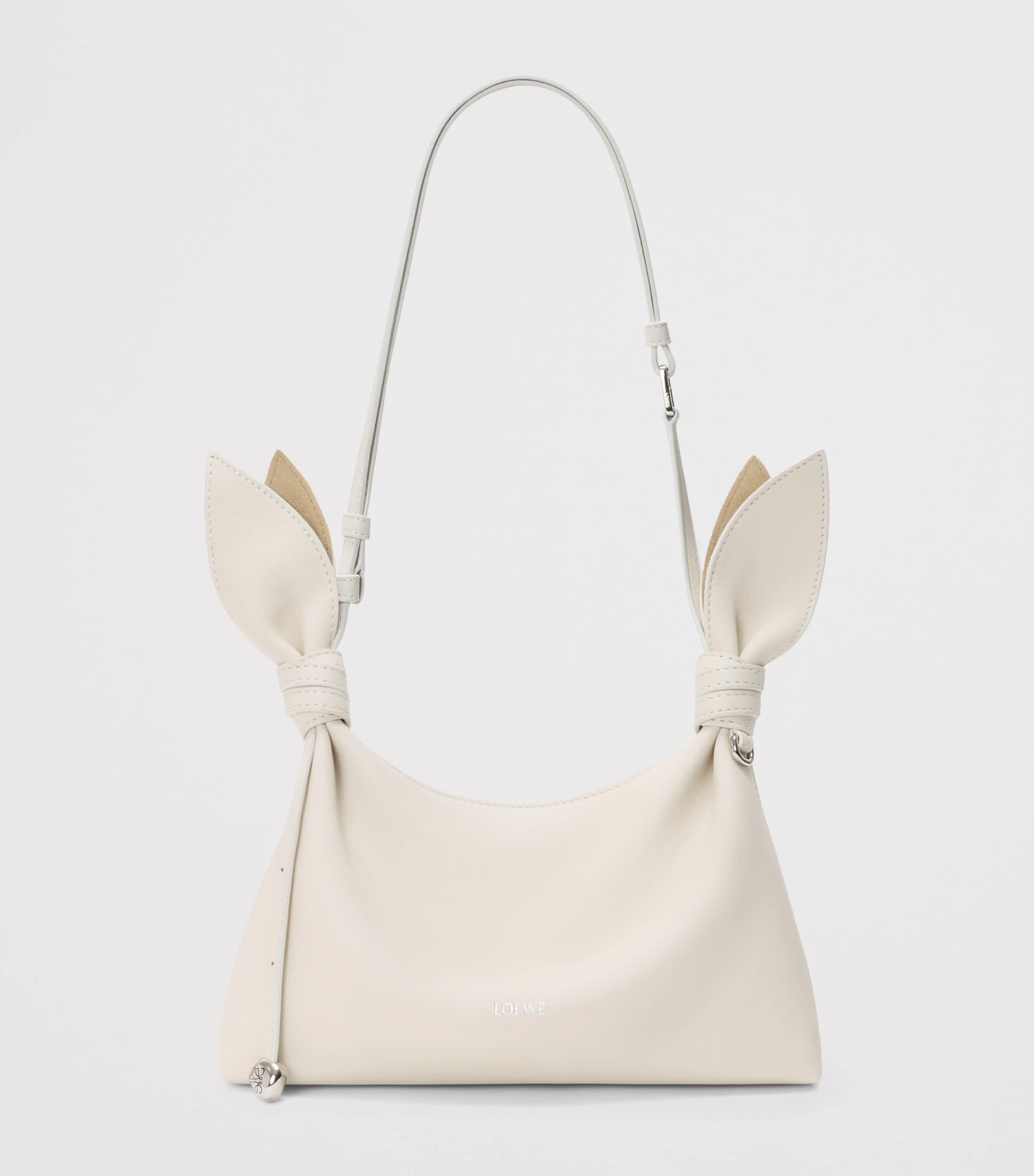 LOEWE Mini Leather Scarf Shoulder Bag Soft White Image 5