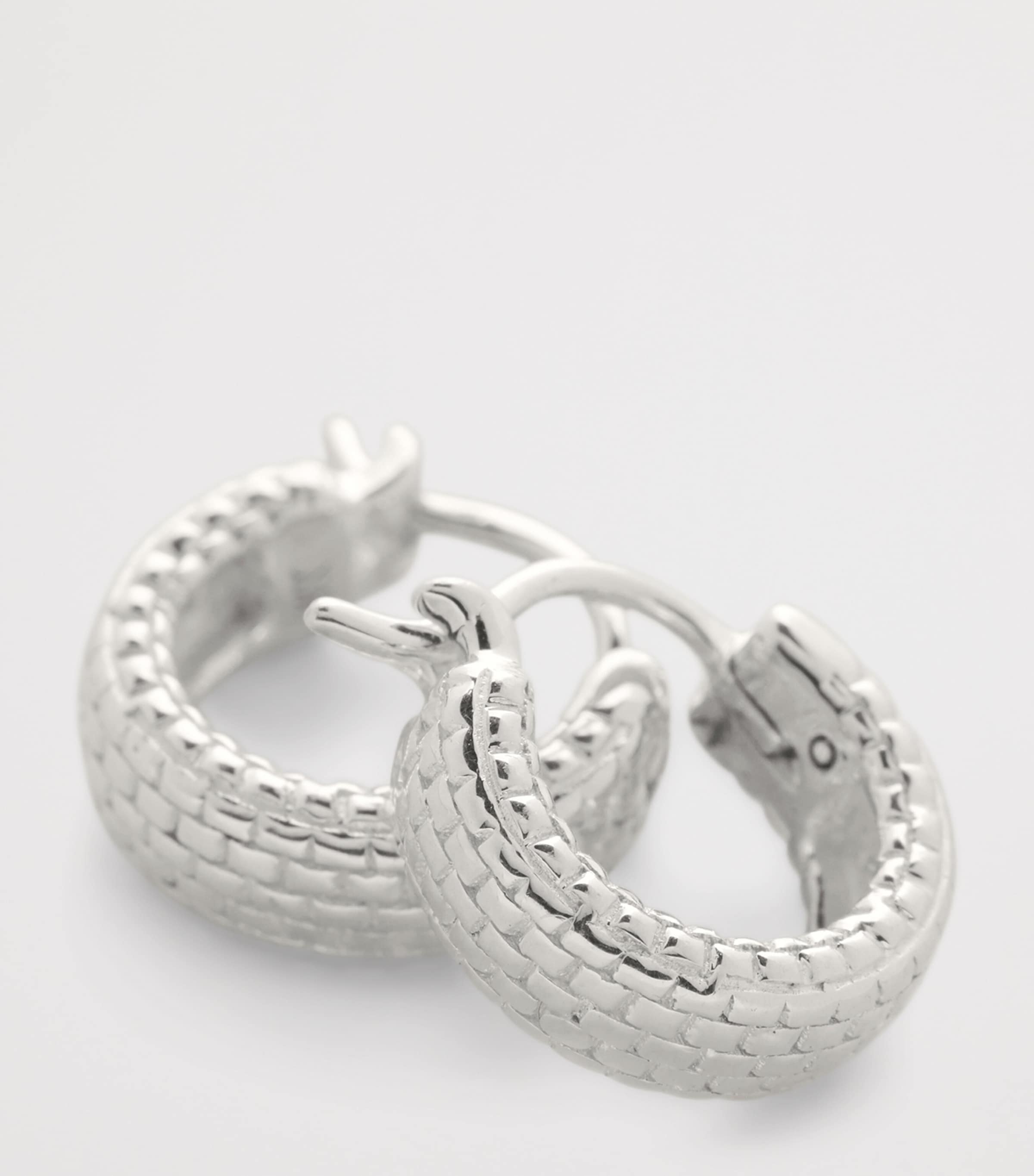 Monica Vinader Sterling Silver Heirloom Huggie Earrings Sterling Silver Image 2
