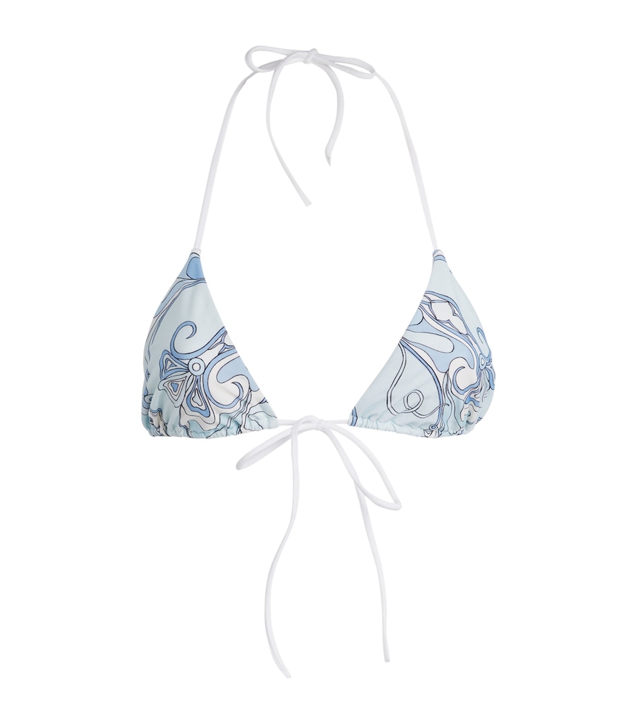 PUCCI Womens Orchidee Triangle Bikini Top Pale Image 1