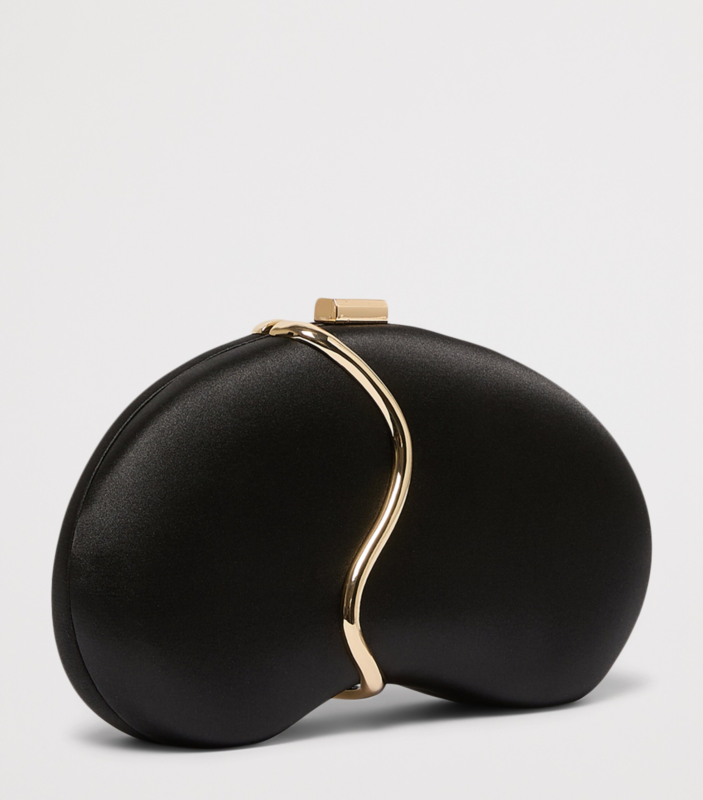 Marina Rinaldi Satin Clutch Bag Black Image 3
