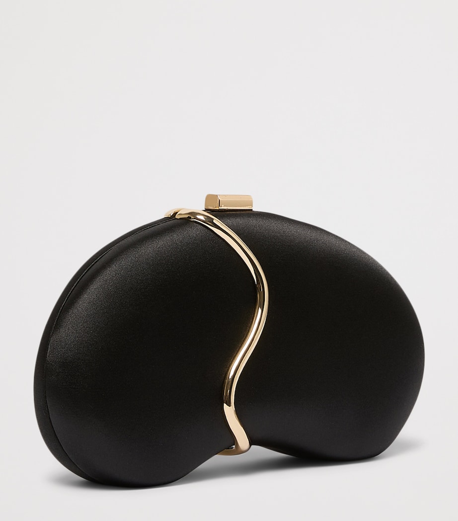Marina Rinaldi Satin Clutch Bag Black Image 3