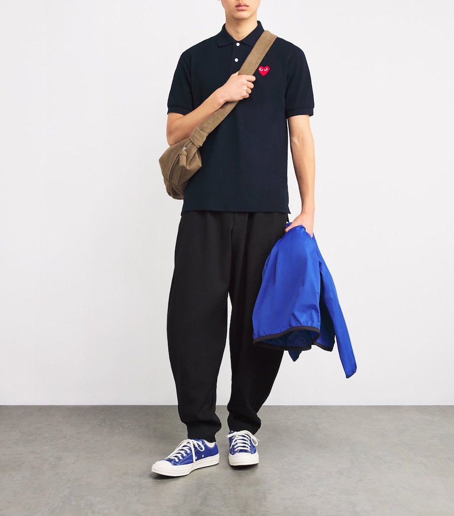 Heart Logo Polo Shirt NAVY Image 2