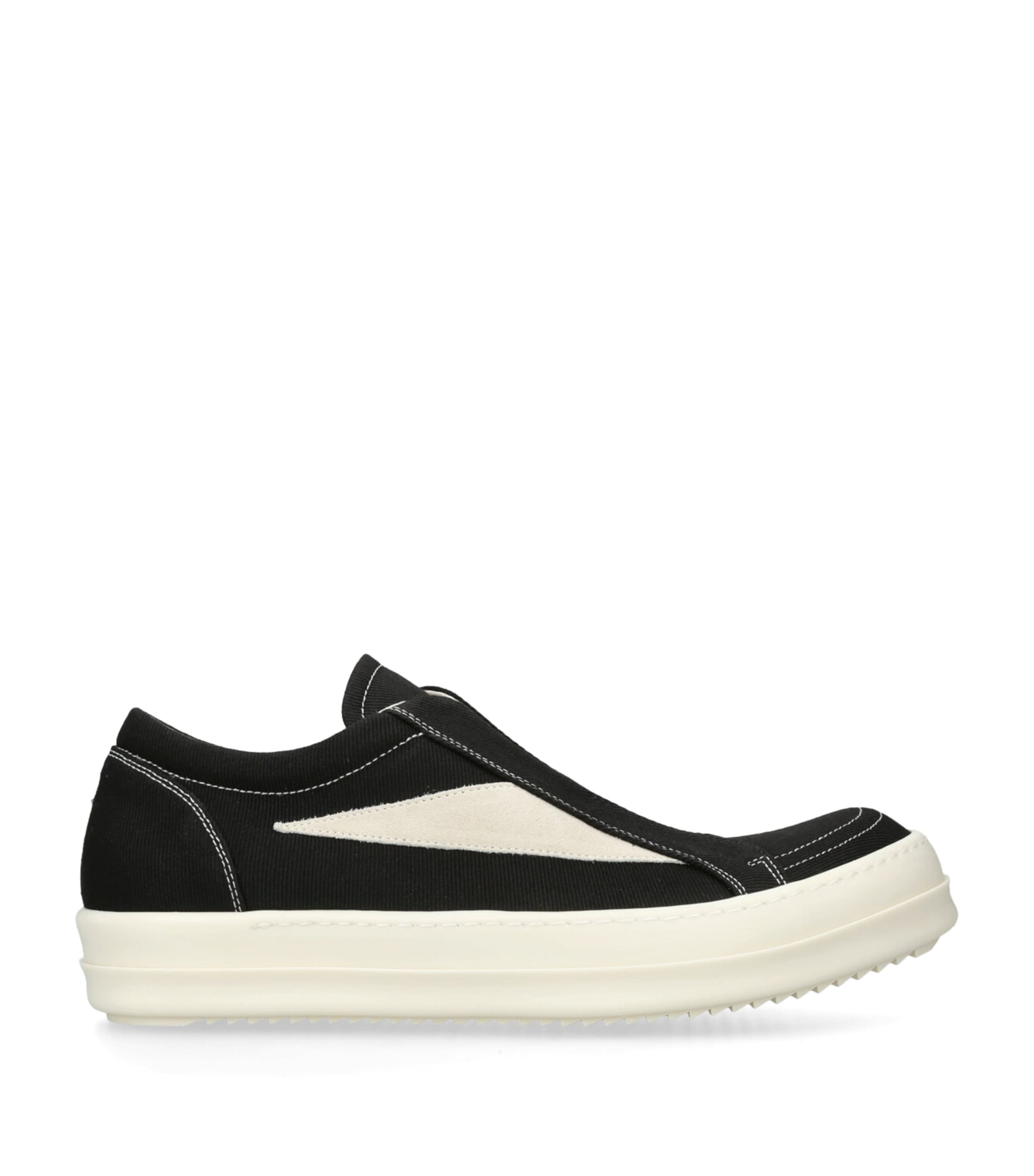 Rick Owens DRKSHDW Canvas Laceless DRKSHDW Low-Top Sneakers Blk/white Image 1