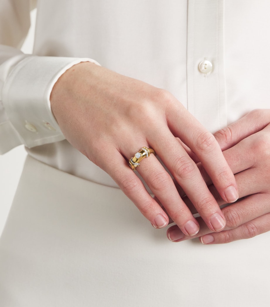 Yellow Gold, Diamond and Mother-of-Pearl Lot N*91 Ring YELLOW GOLD Image 2