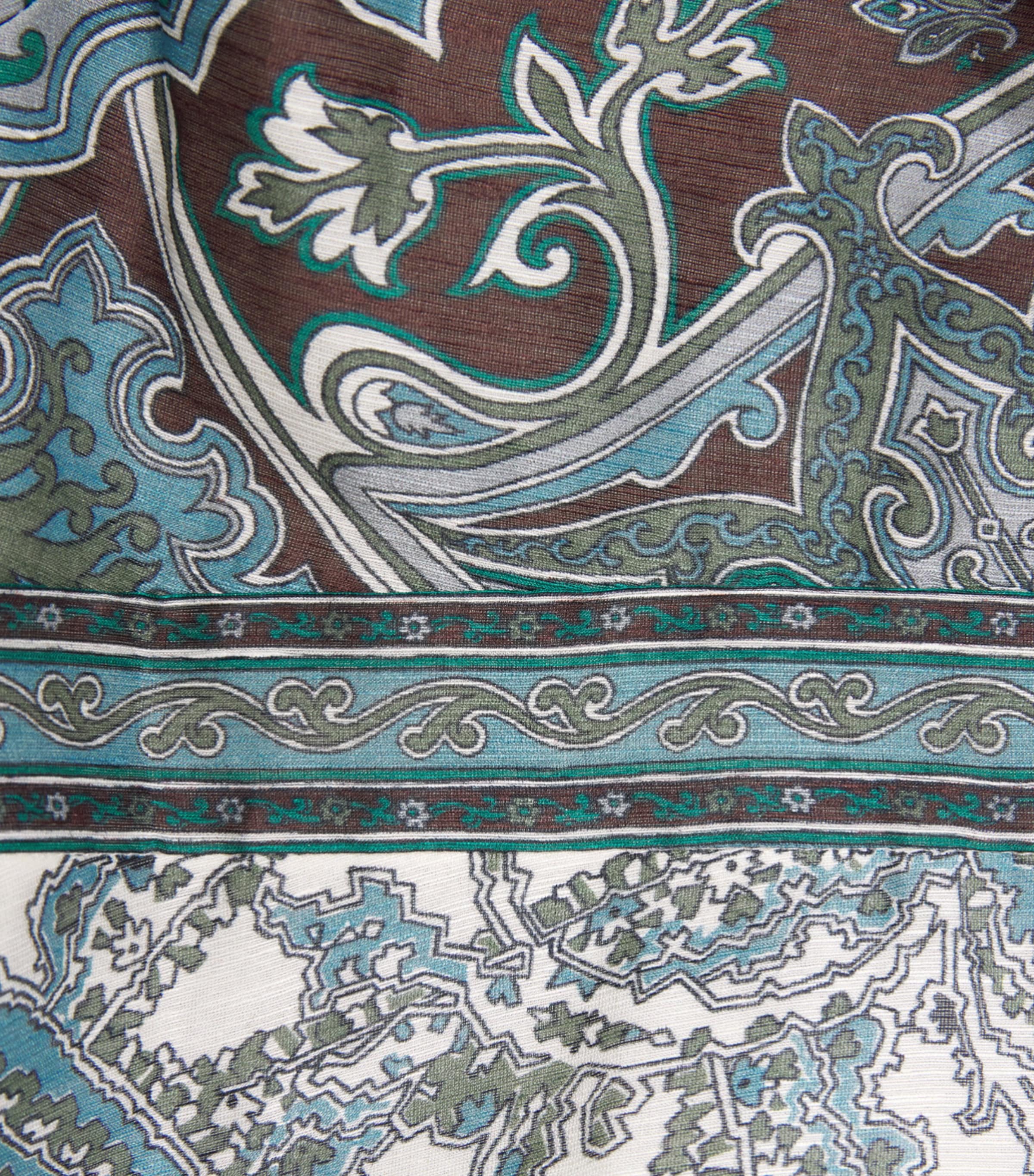 Veronica Beard Womens Linen Paisley Rye Midi Dress Ecru Multi Image 6