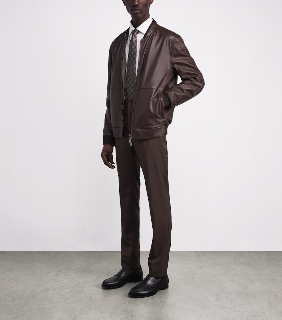 Wool-Silk Tailored Trousers 030 DARK BROWN Image 2