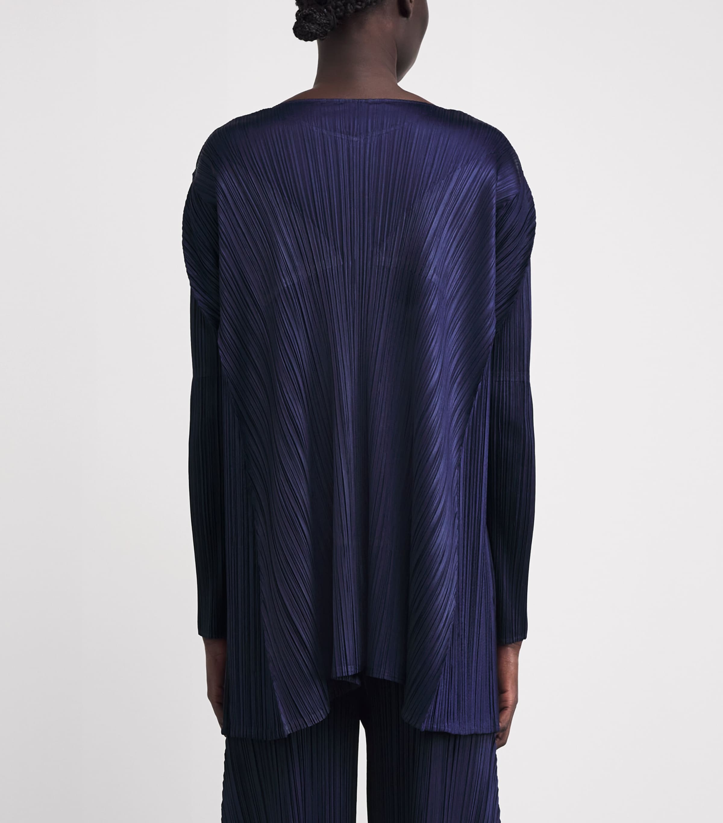 Pleats Please Issey Miyake Womens Efficient Square 2 Top Dark Navy Image 5