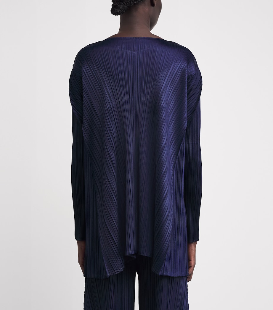 Pleats Please Issey Miyake Womens Efficient Square 2 Top Dark Navy Image 5
