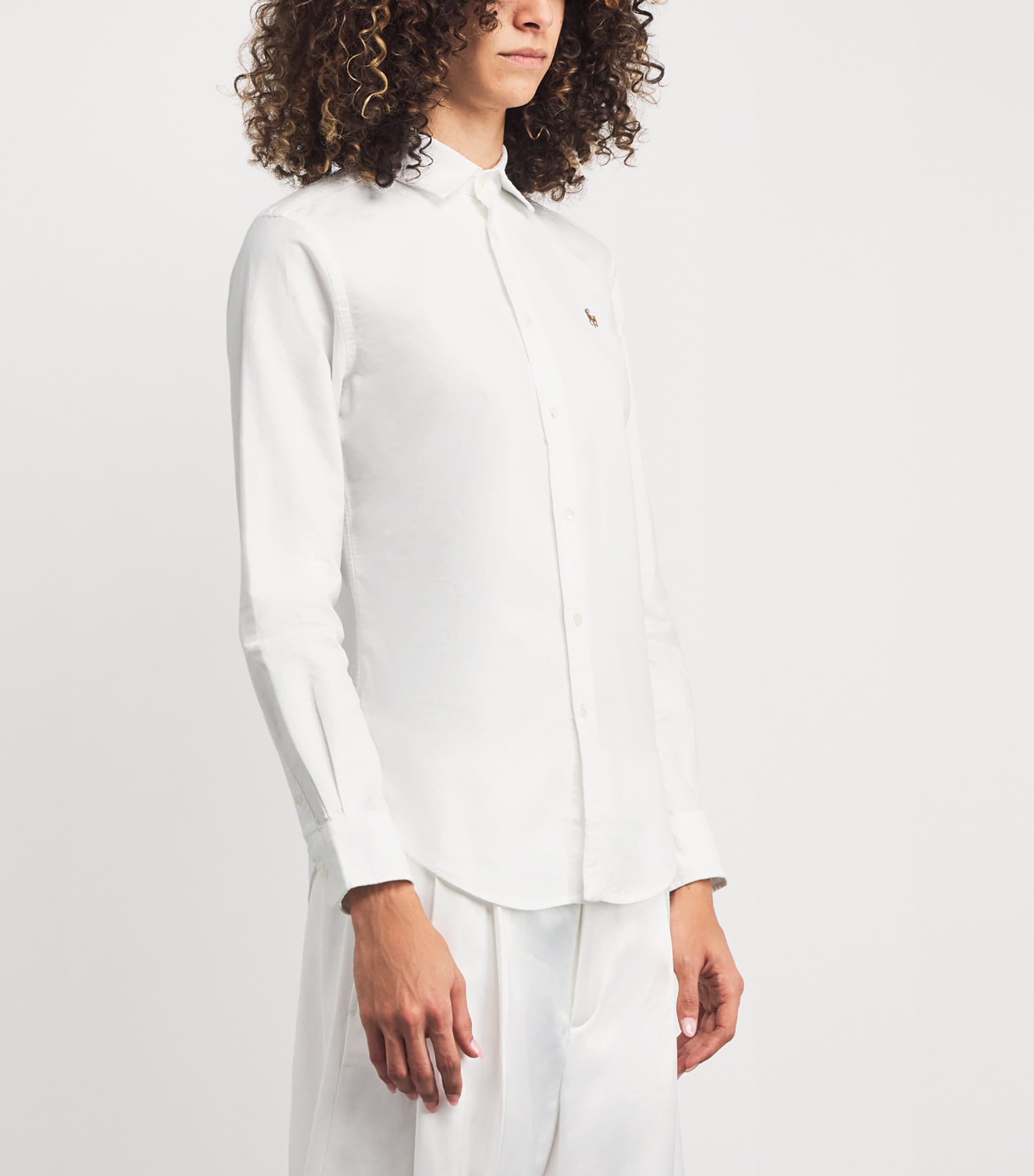 Cotton Polo Pony Shirt WHITE Image 3