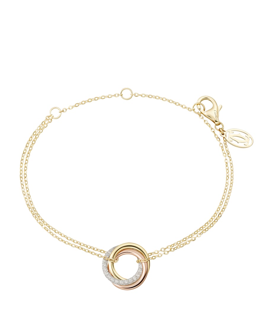 Mixed Gold and Diamond Trinity Chain Bracelet MIXED GOLD Image 1