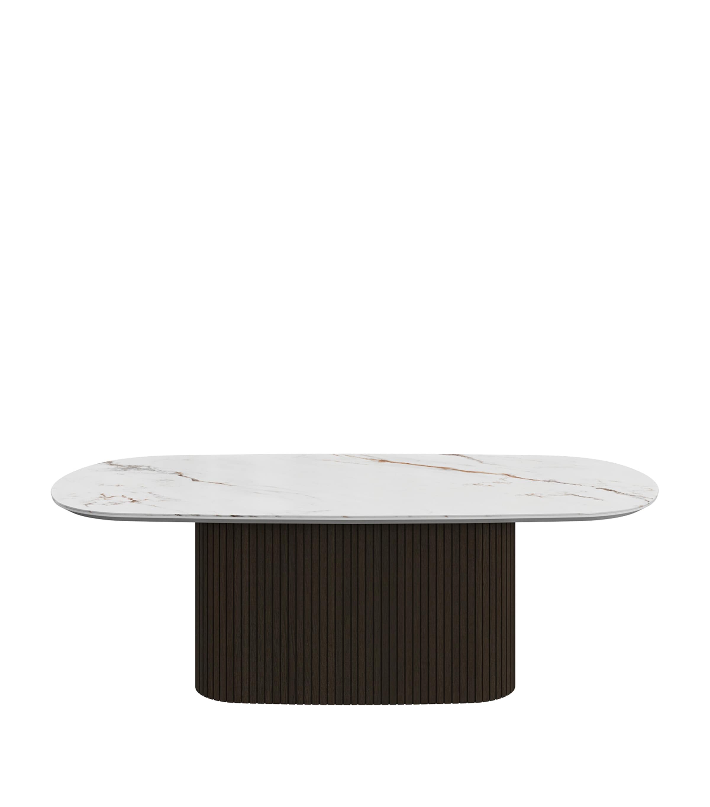 BoConcept Ceramic Santiago Coffee Table White / Dark Oak Image 1