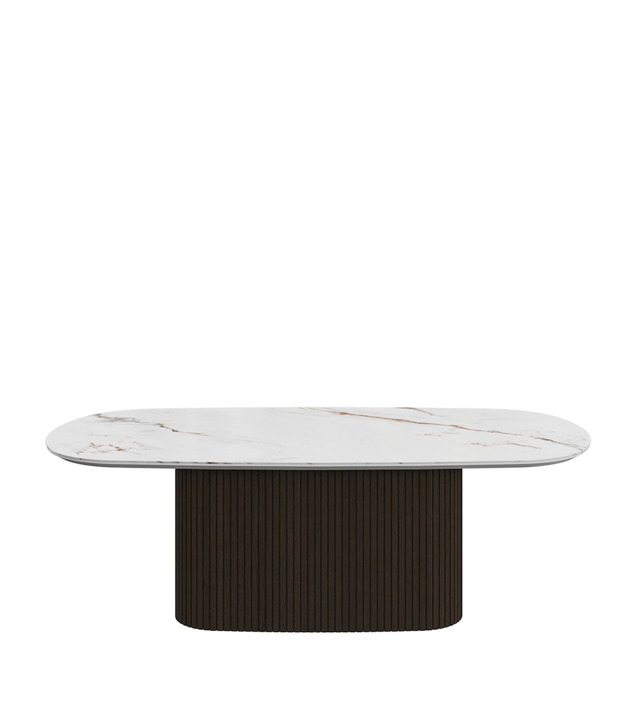 BoConcept Ceramic Santiago Coffee Table White / Dark Oak Image 1