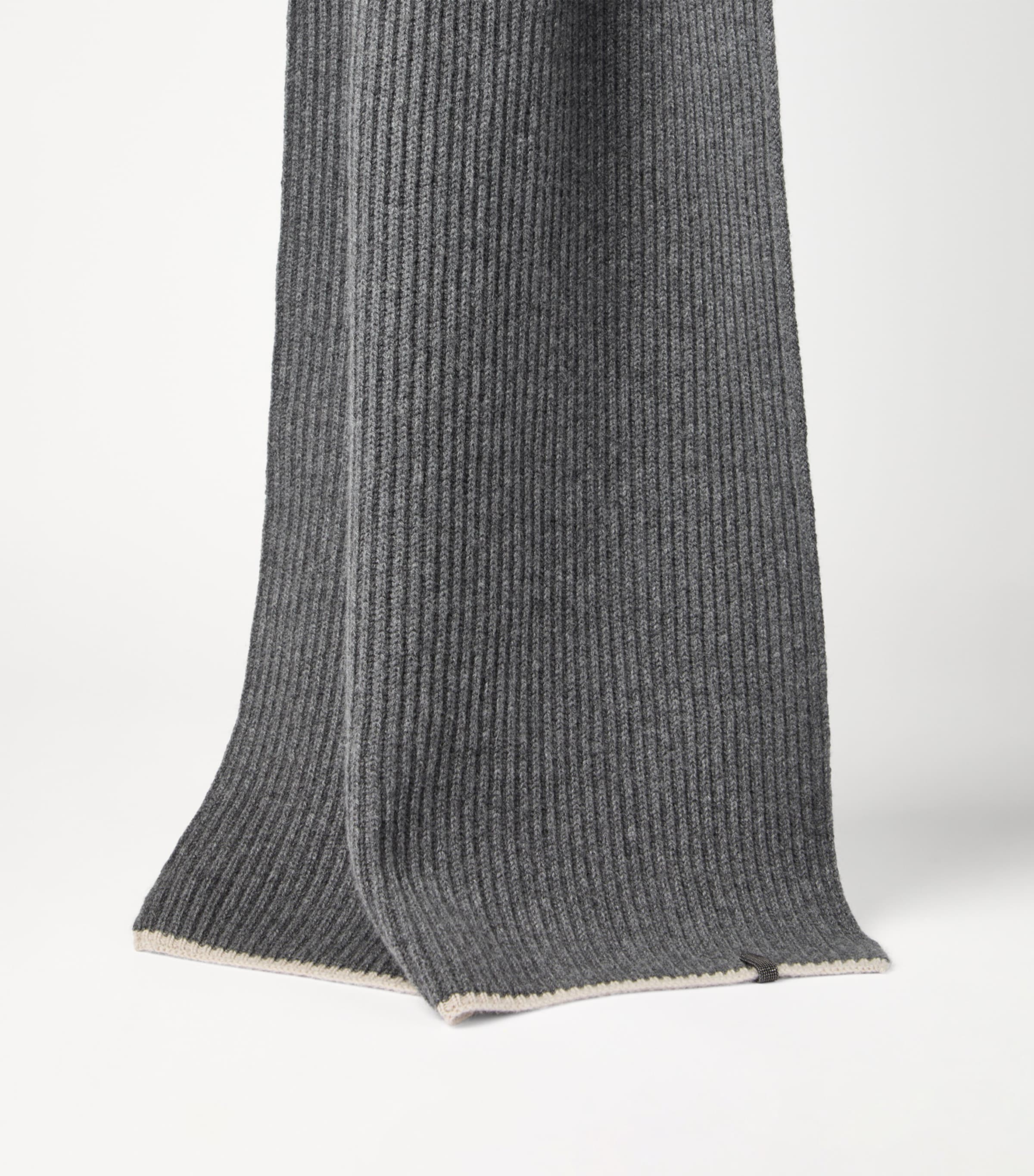 Cashmere English Rib Monili Scarf CGF16 Image 3