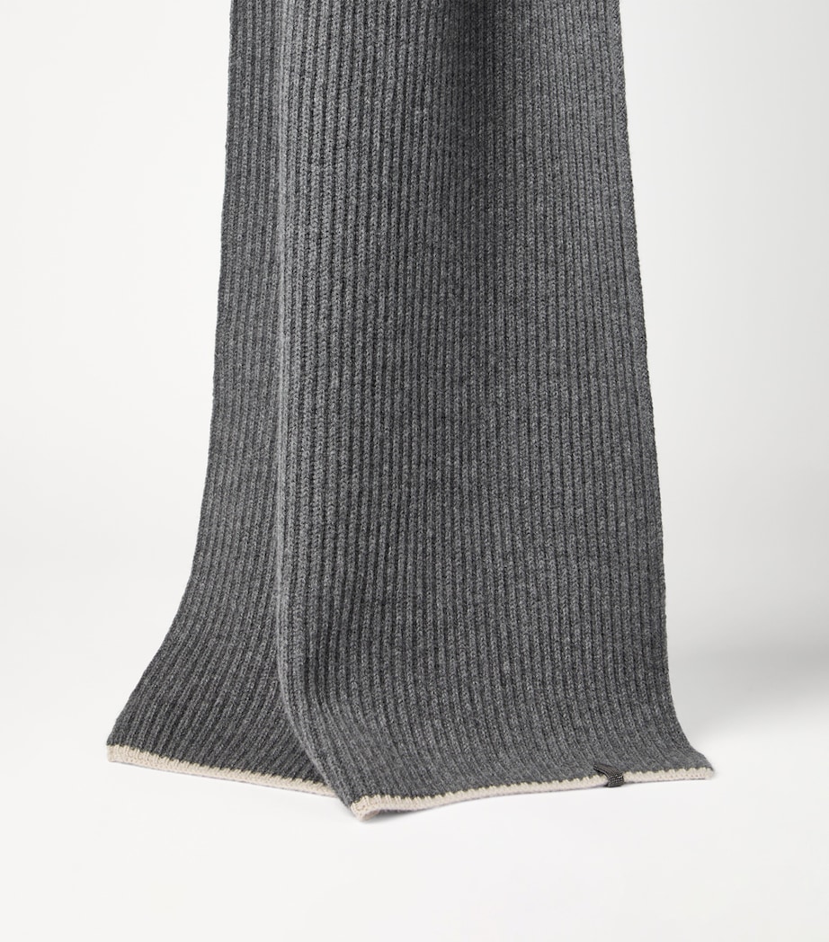 Cashmere English Rib Monili Scarf CGF16 Image 3