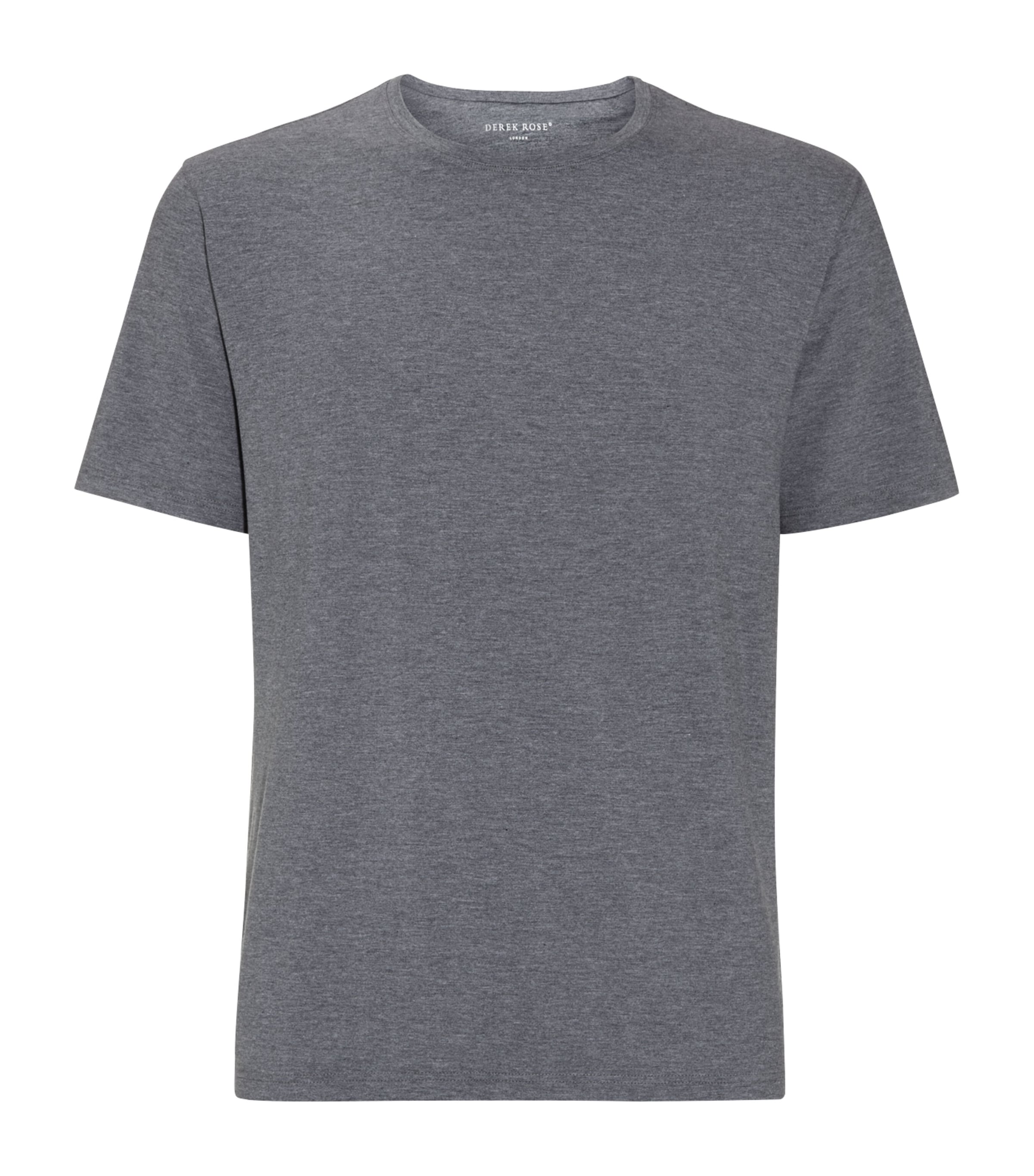 Derek Rose Basel Lounge T-shirt In Grey