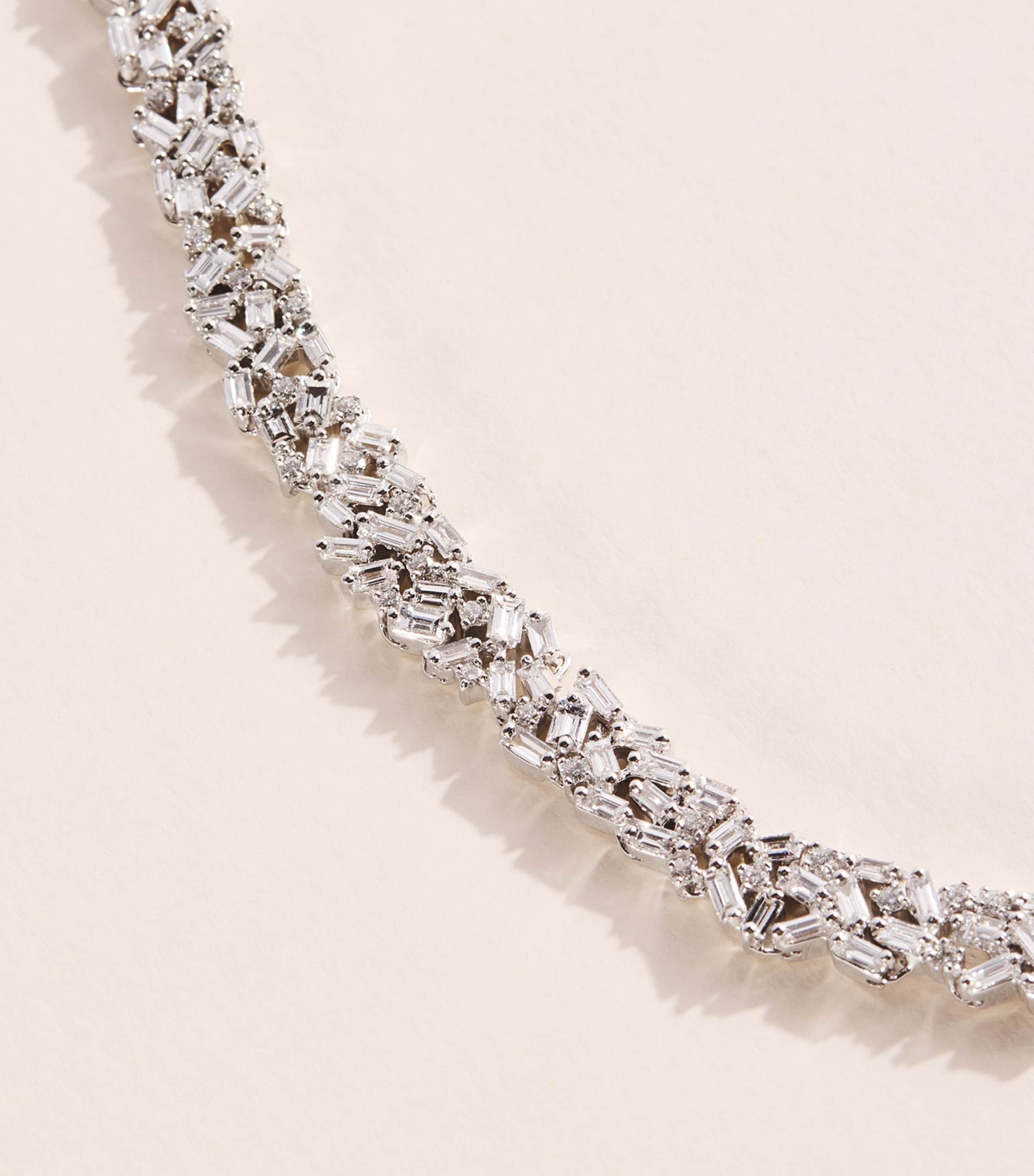 Suzanne Kalan White Gold and Diamond Classic Tennis Necklace Wg/wd Image 3
