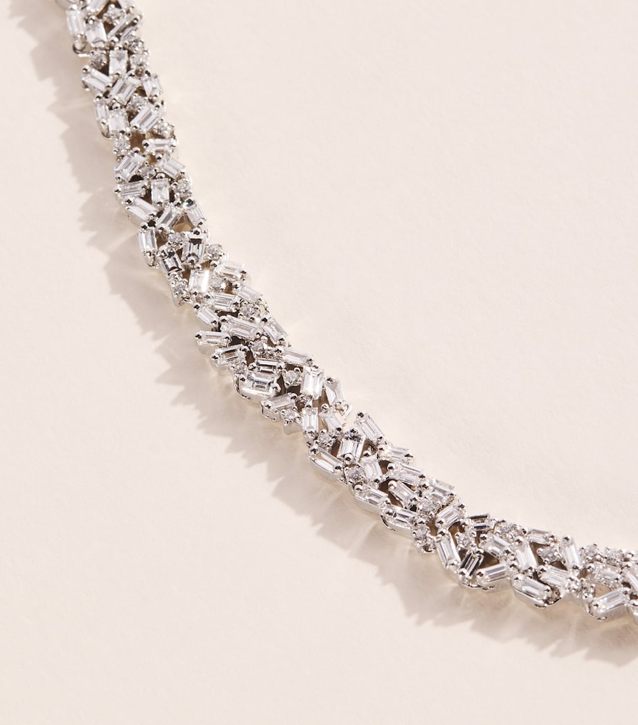 Suzanne Kalan White Gold and Diamond Classic Tennis Necklace Wg/wd Image 3