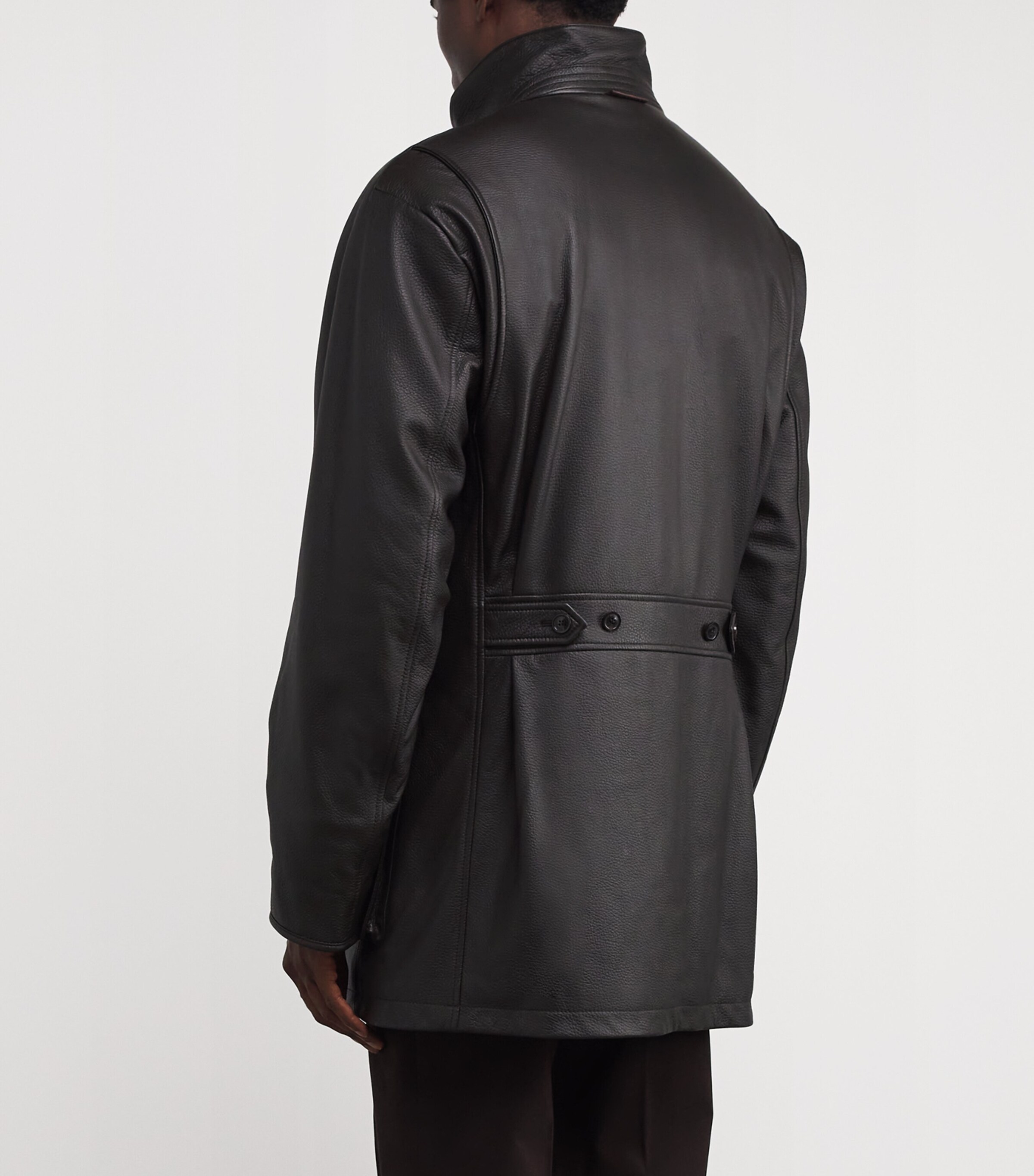 Deerskin Raglan Field Coat DARK BROWN Image 4