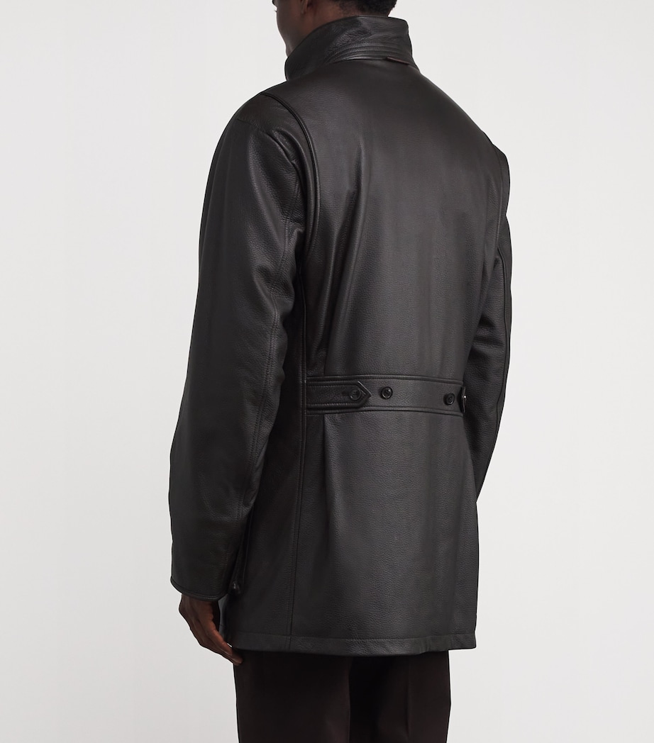 Deerskin Raglan Field Coat DARK BROWN Image 4