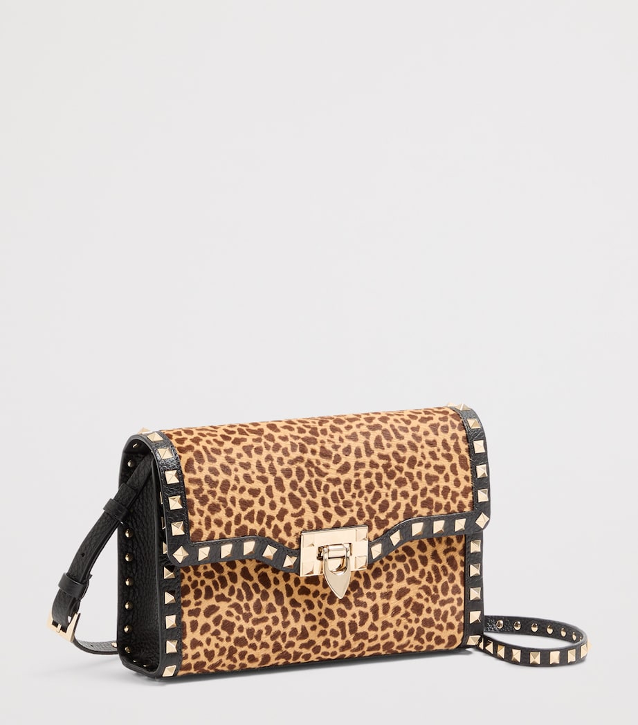 Small Leather Rockstud Shoulder Bag C2J Image 2
