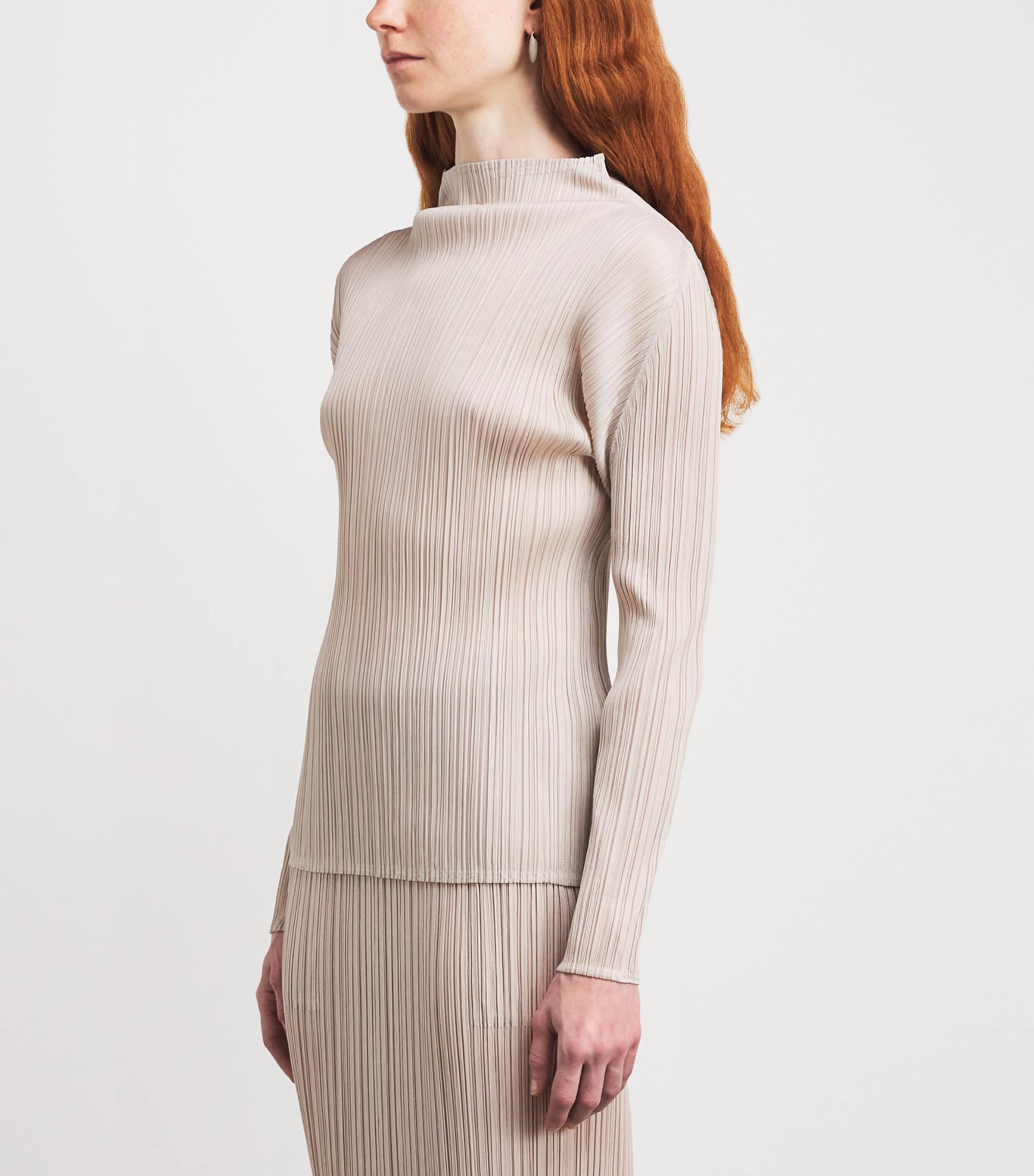 Pleats Please Issey Miyake Womens Long-Sleeve New Colorful Basics 4 Top Image 4