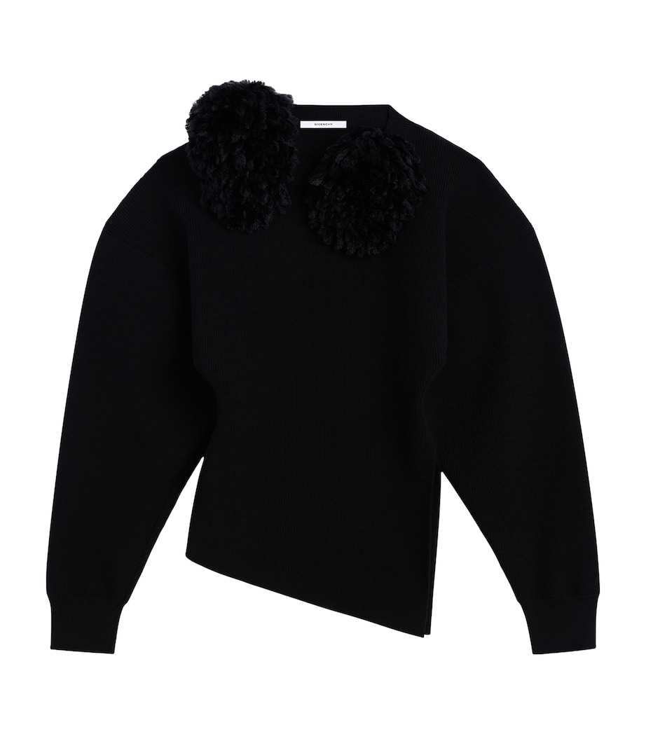 Givenchy Womens Wool Asymmetric Sweater Image 1