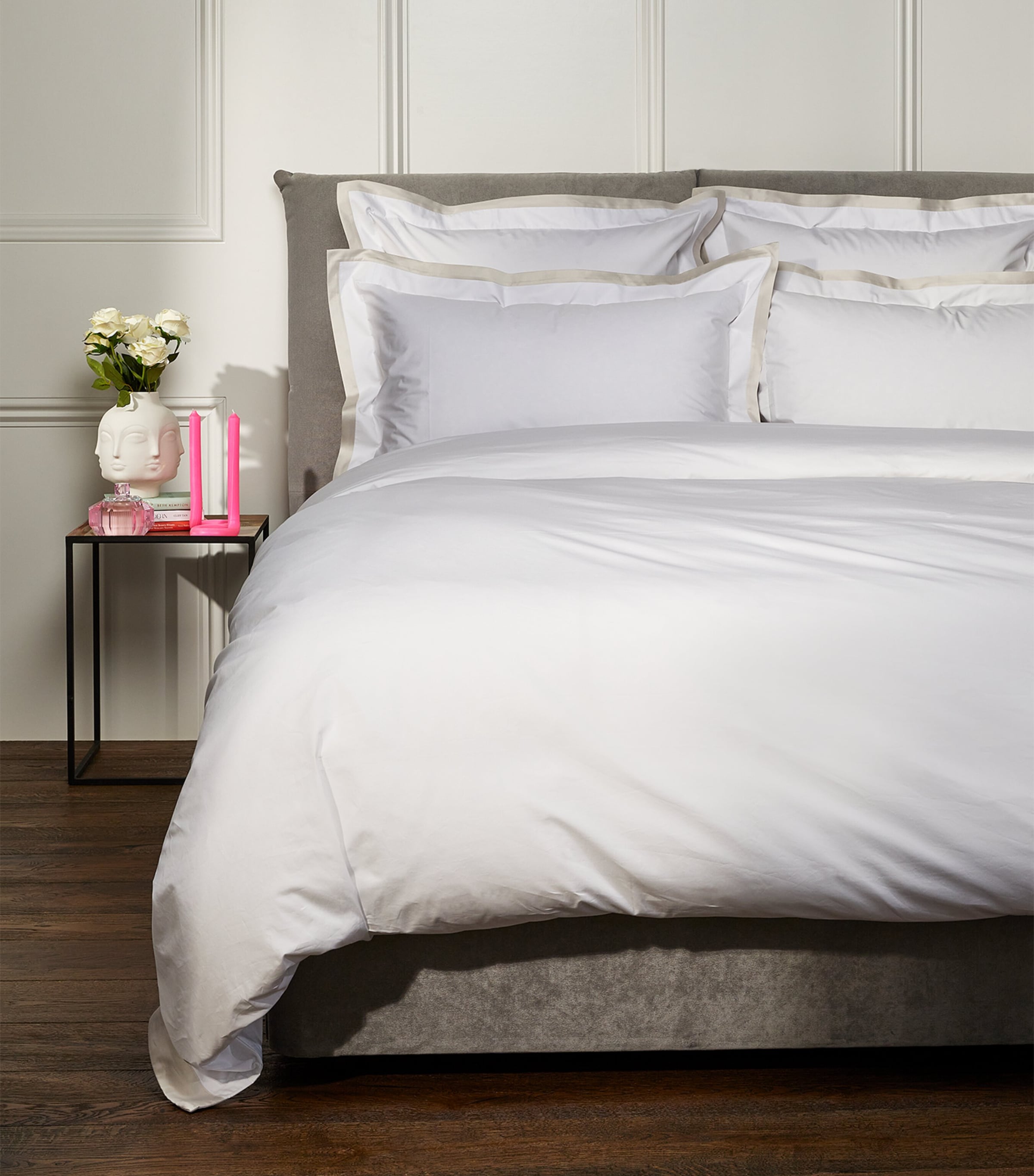 Celso De Lemos Secret Super King Fitted Sheet In Beige