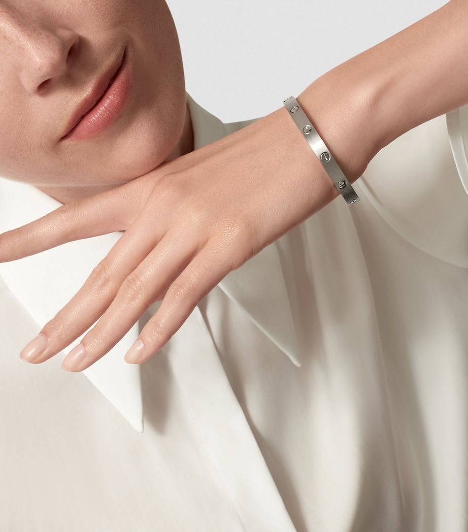 LOVE Classic White Gold Bracelet - Brushed Finish WHITE GOLD Image 2