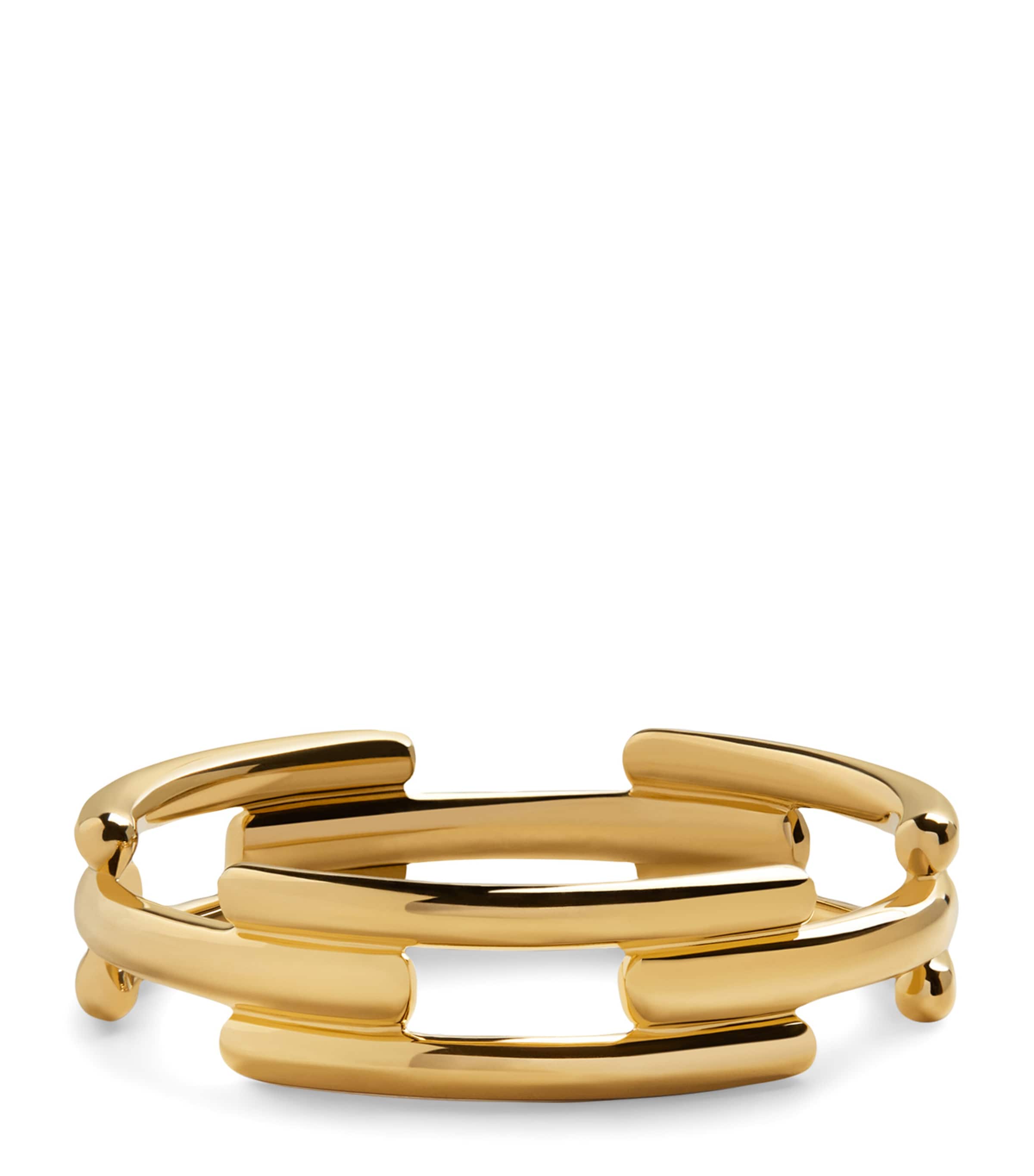 Monica Vinader Signature Link Stacking Ring In Gold