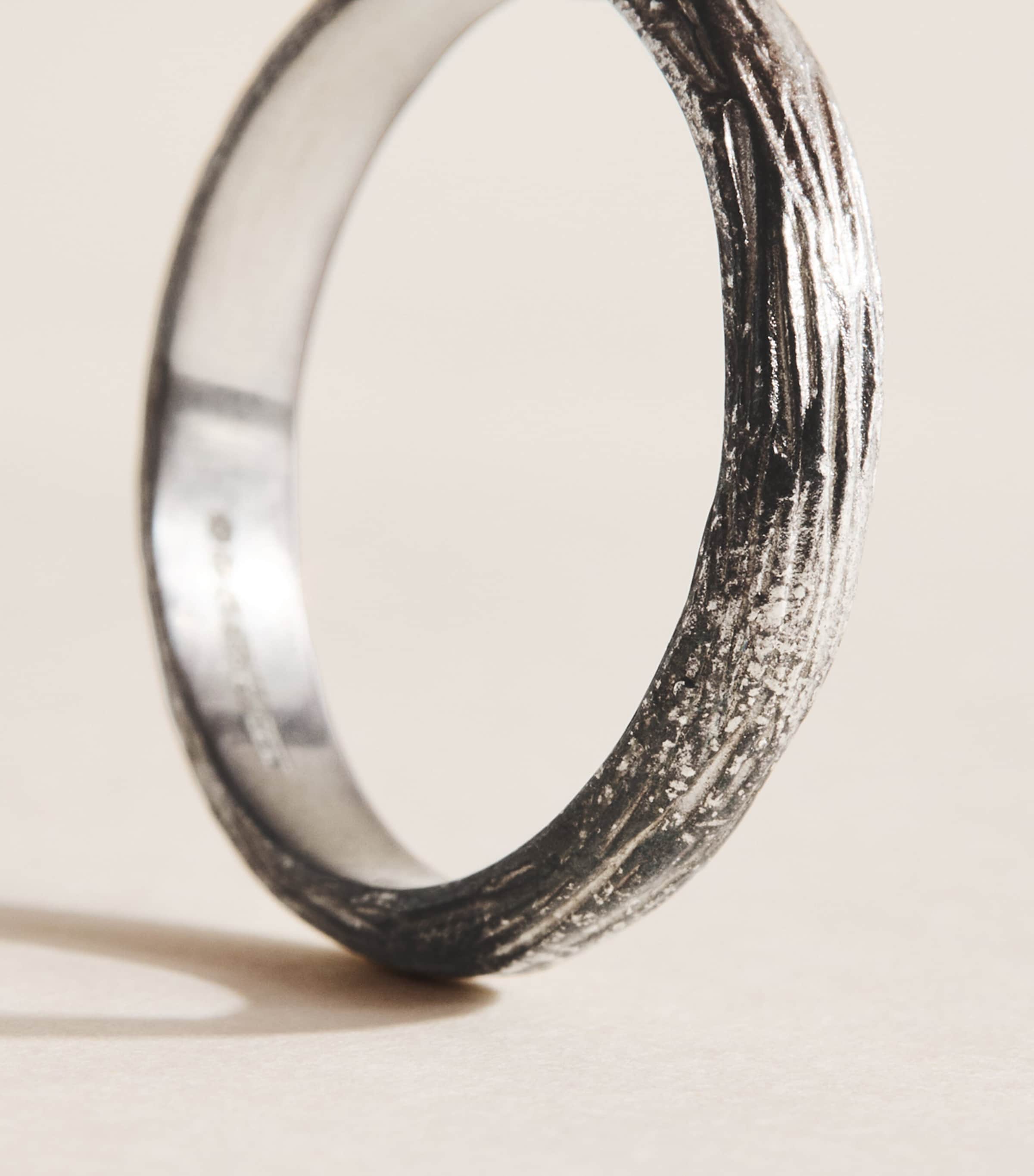 Bleue Burnham Sterling Silver Oak Band Ring Silver Image 4