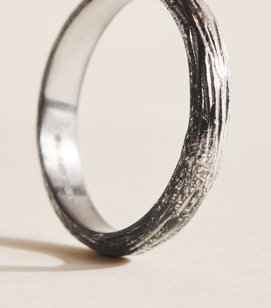 Bleue Burnham Sterling Silver Oak Band Ring Silver Image 4