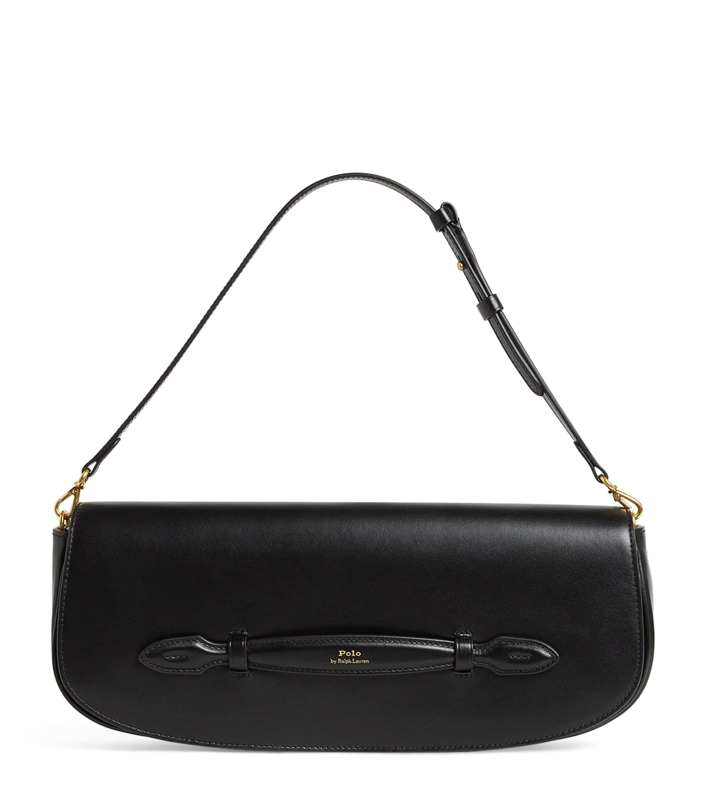 Polo Ralph Lauren Leather Bellport Clutch Bag In Black