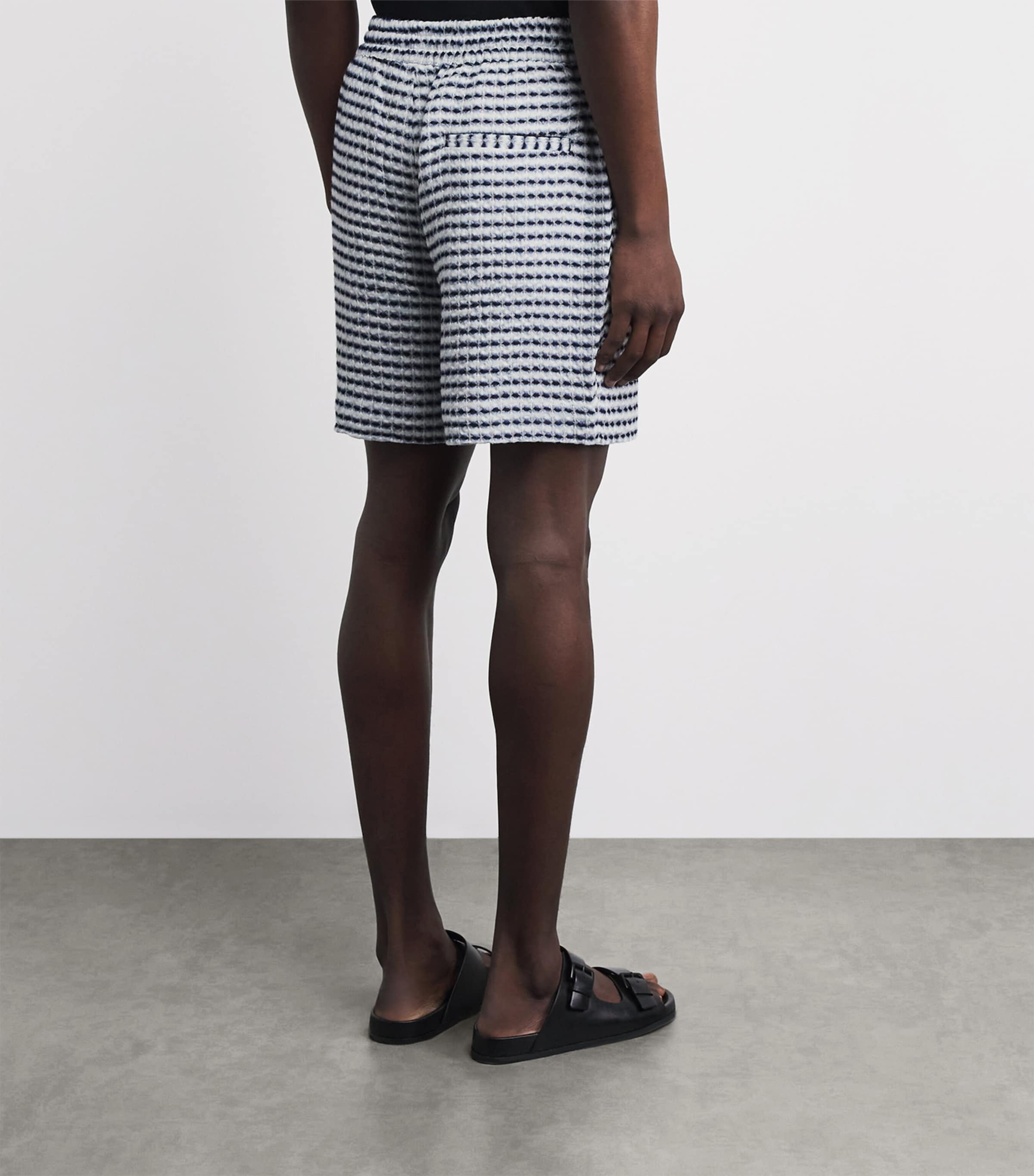 CHÉ Mens Linen Riita Shorts Blue Image 5
