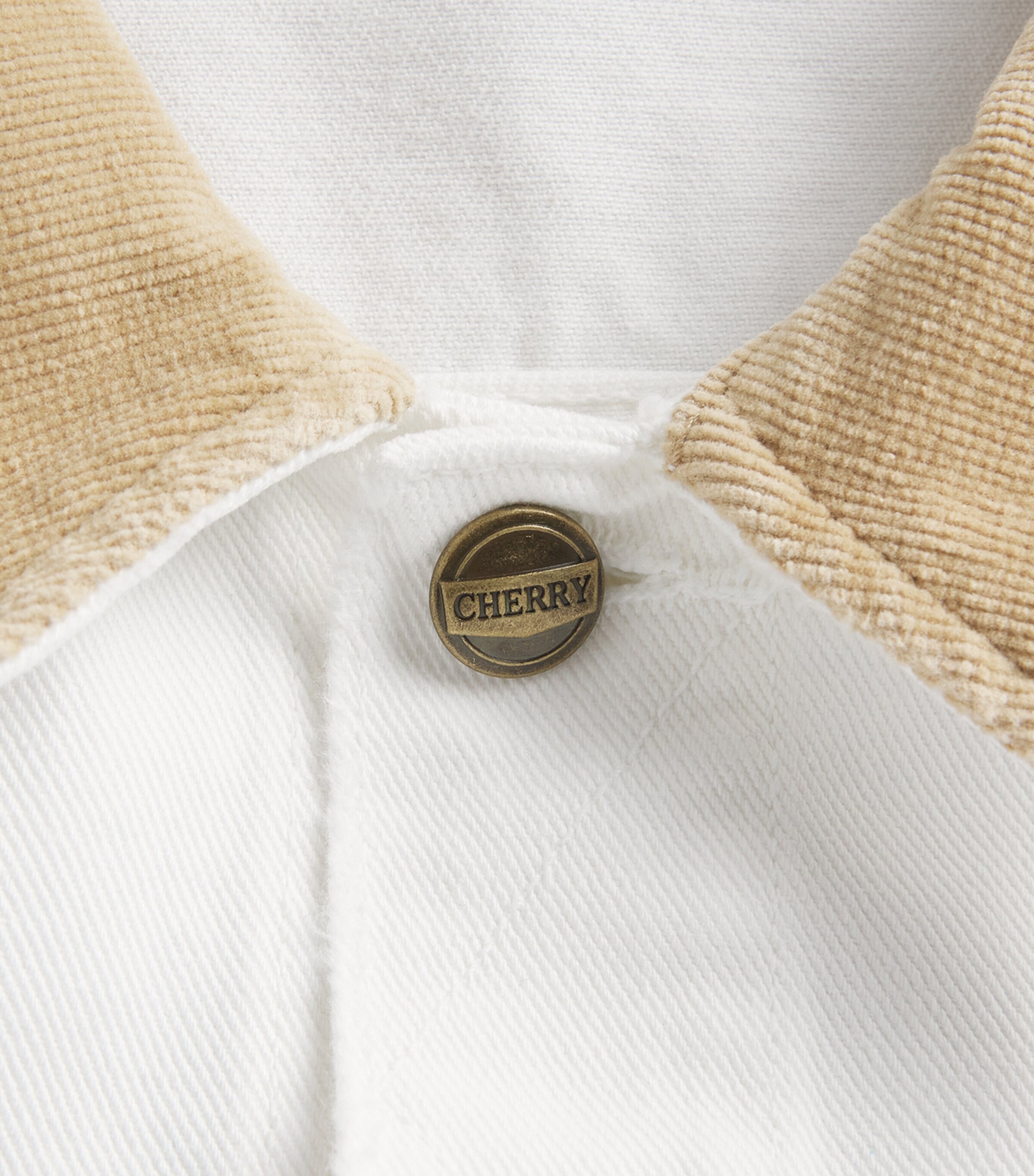 Cherry Los Angeles Mens Denim Trucker Jacket Vintage White Image 6