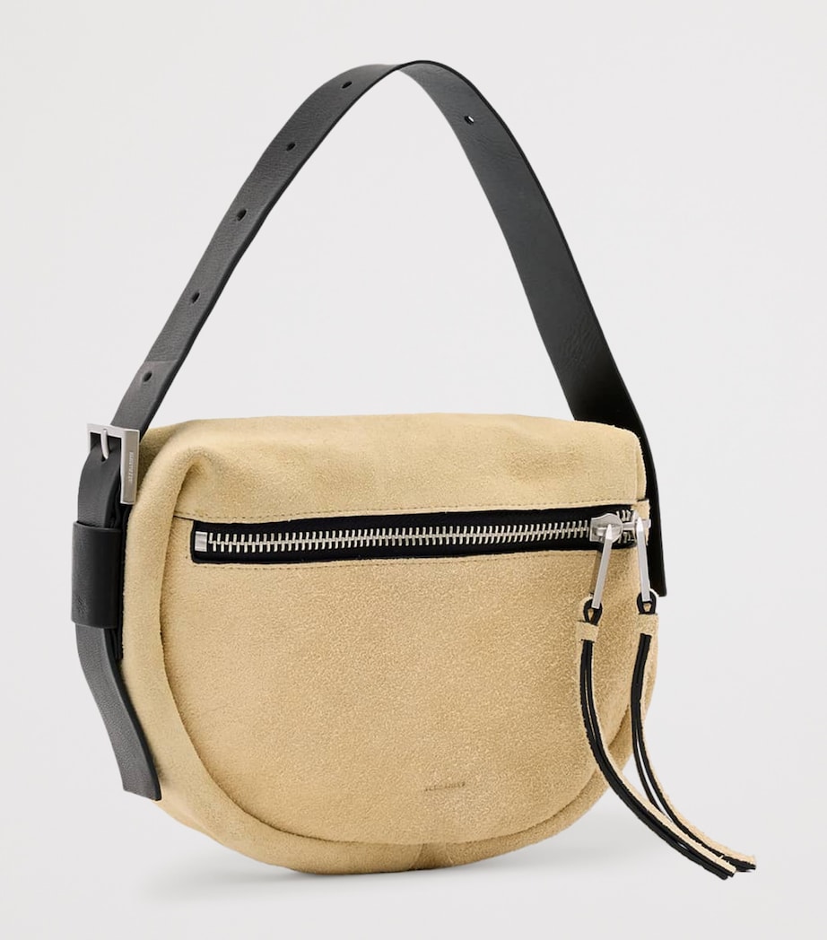 AllSaints Mini Suede Noemie Shoulder Bag Sahara White Image 4