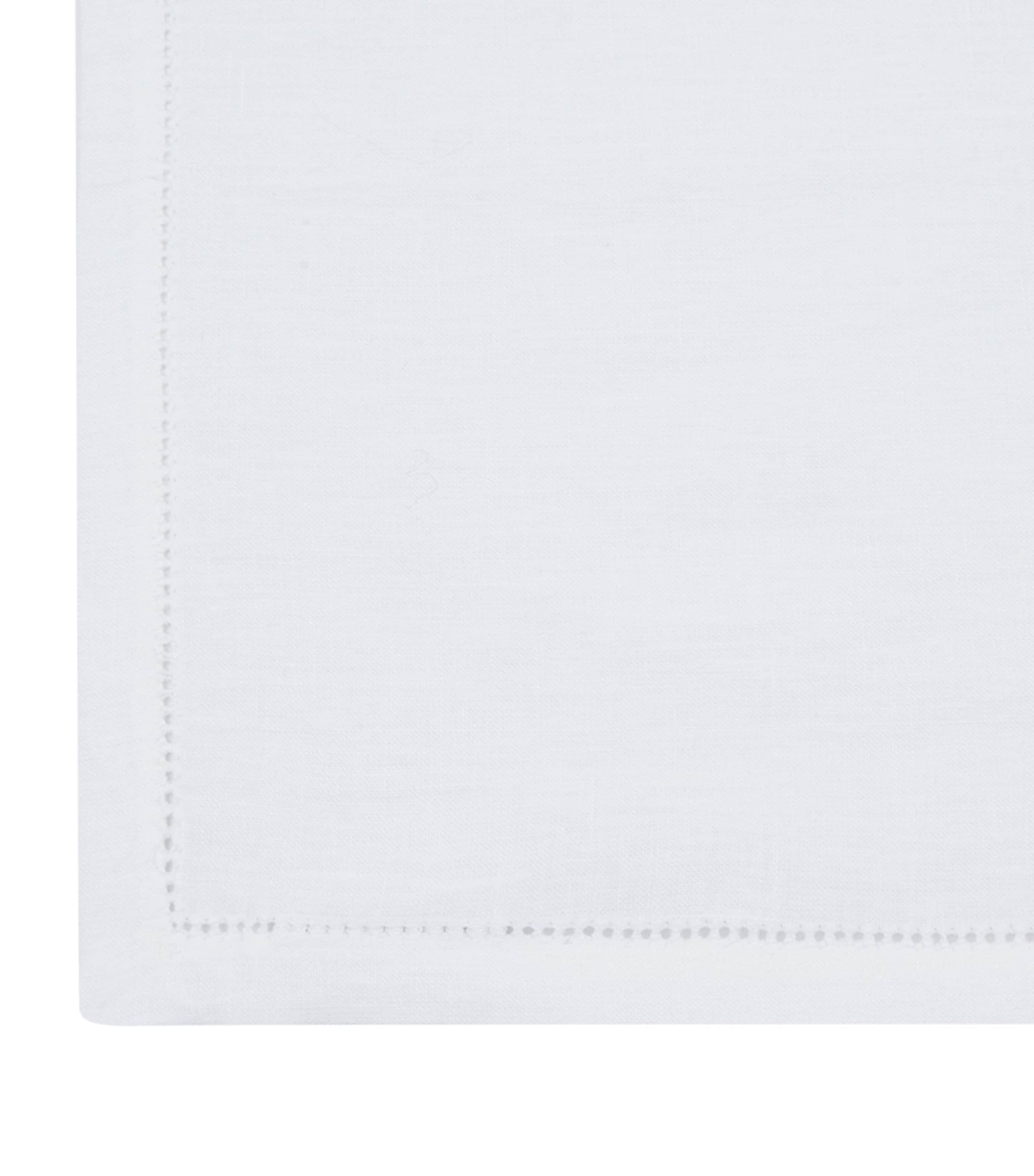 Hemstitch Edge Napkin (56cm x 56cm) WHITE Image 2