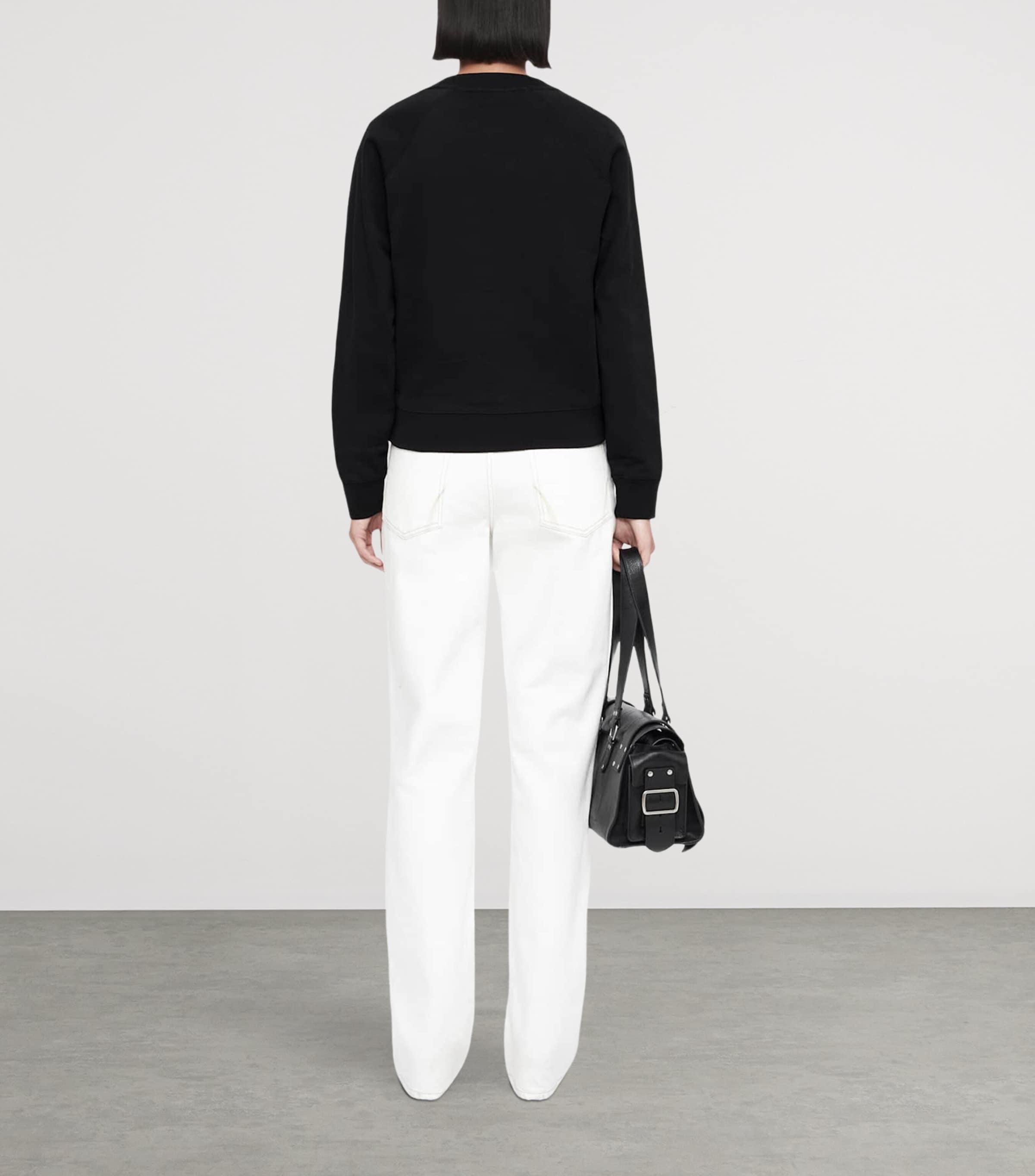 AllSaints Womens Lily Sweatshirt Jet Black Image 7