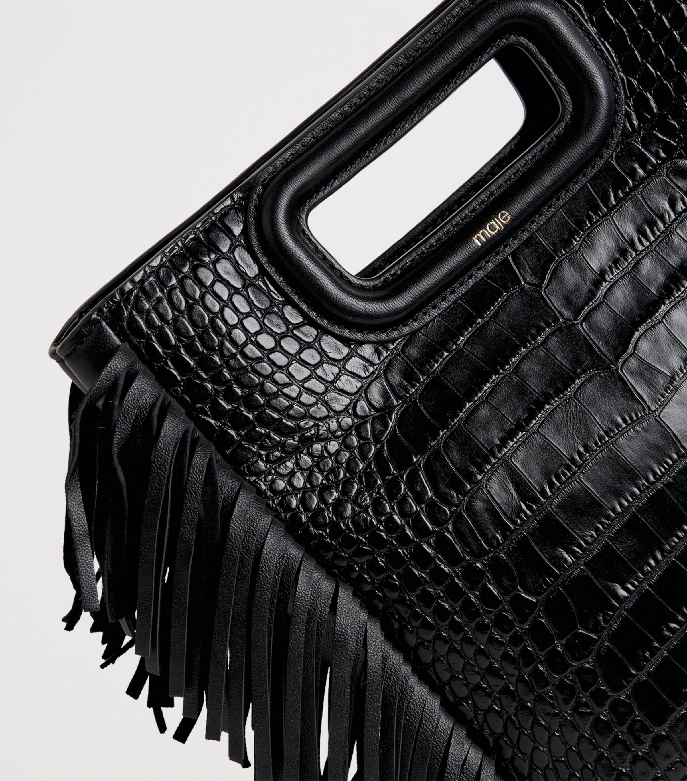 Maje Leather M Cross-Body Bag Black Image 5