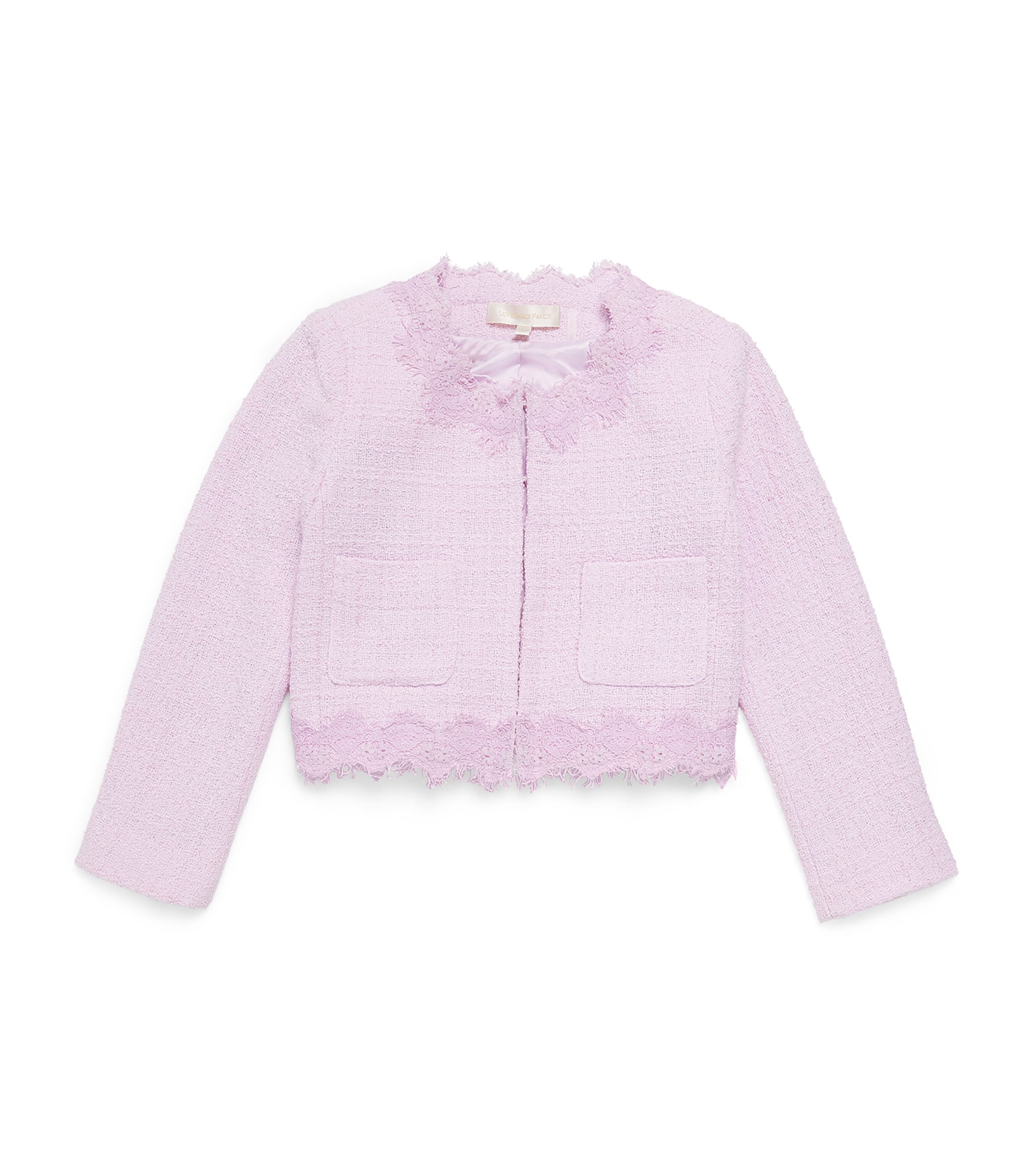 LoveShackFancy Lace-Trim Tweed Erina Jacket (8-14 Years) Image 1