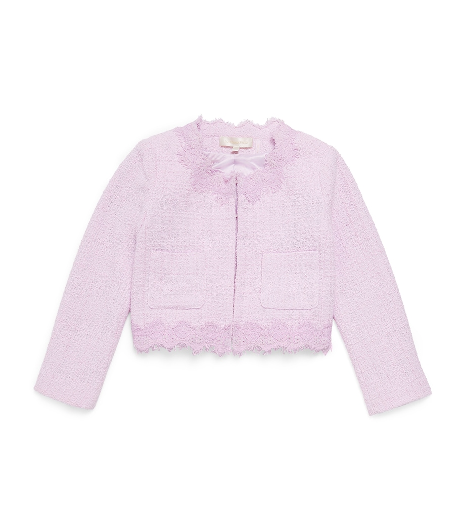 LoveShackFancy Lace-Trim Tweed Erina Jacket (8-14 Years) Image 1