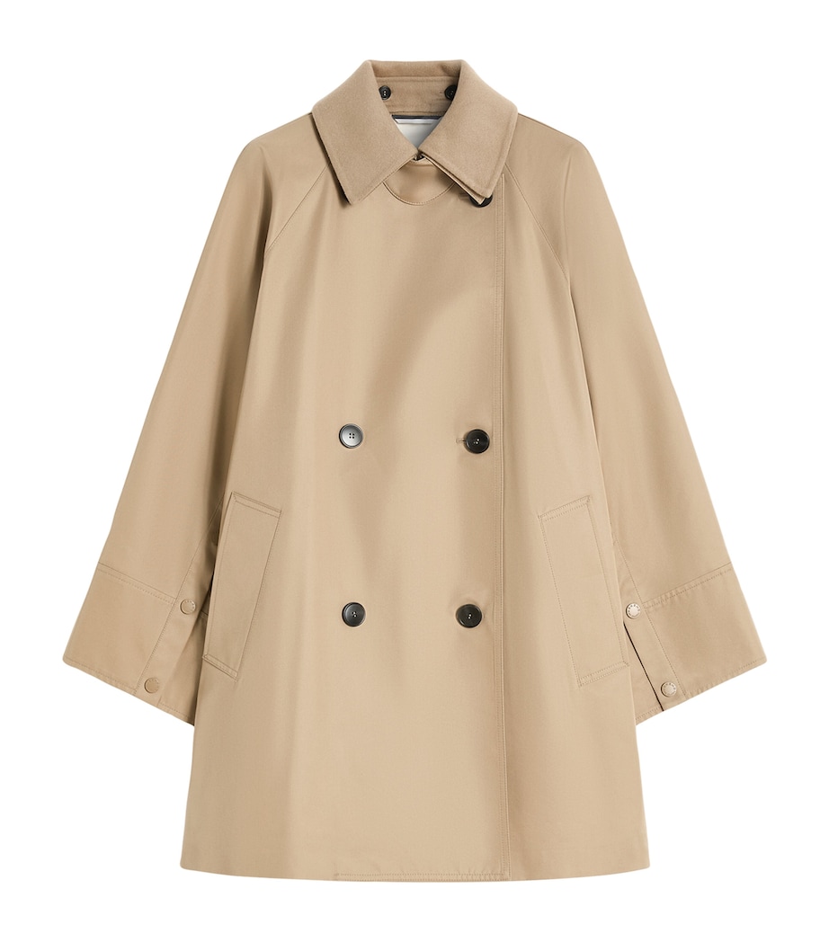 Weekend Max Mara Womens Water-Repellent Gabardine Trench Coat Hazelnut Brown Image 1